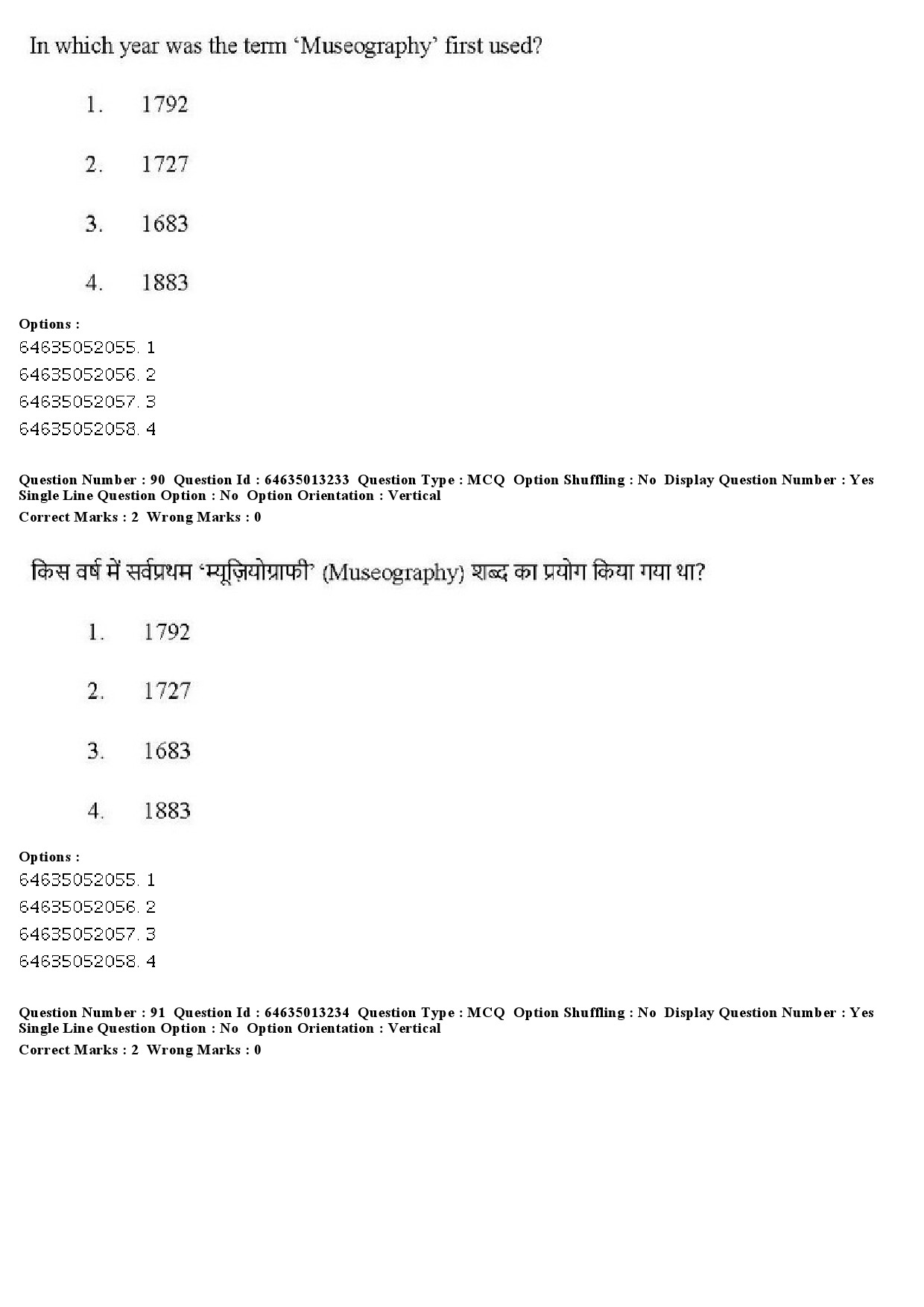 UGC NET Museology and Conservation Question Paper June 2019 71