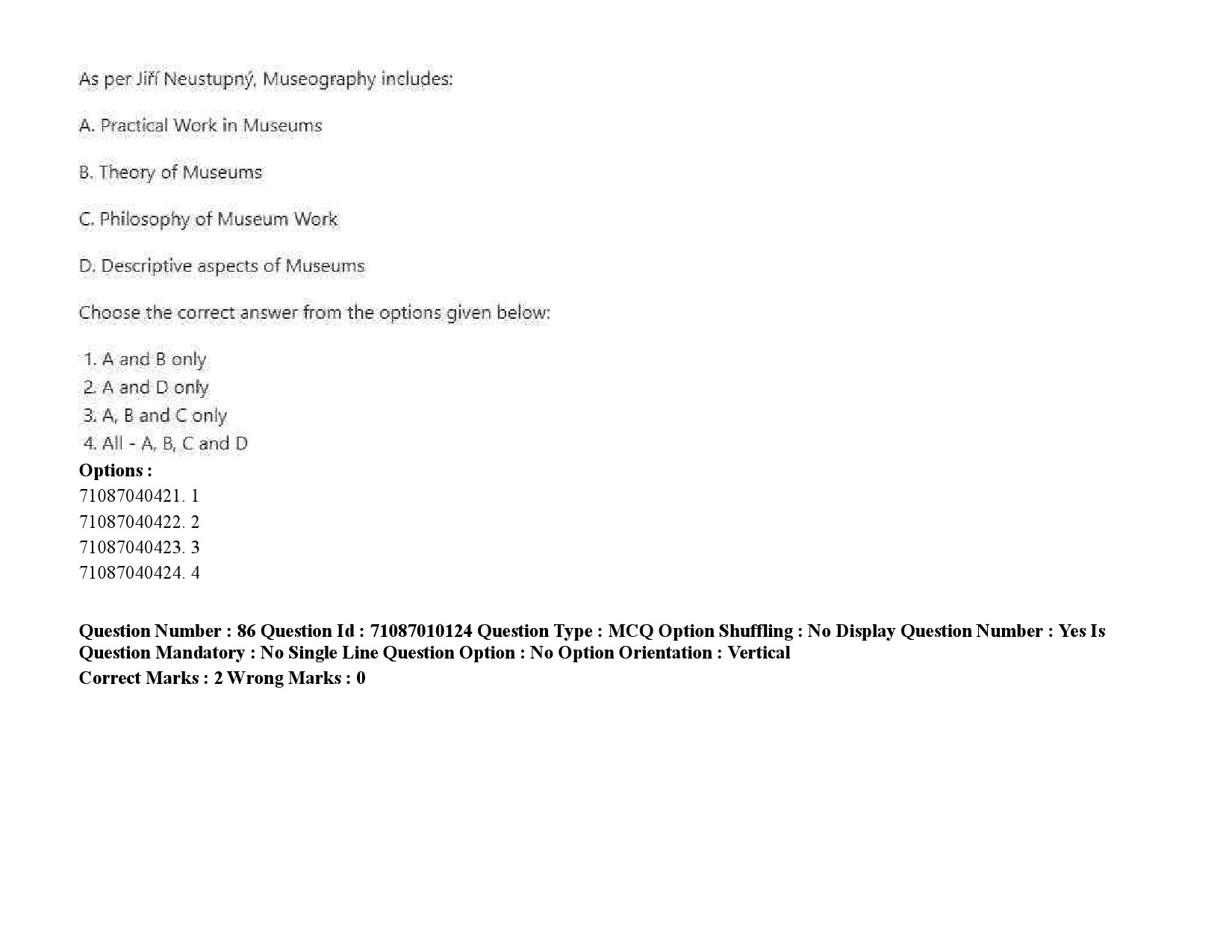 UGC NET Museology and Conservation Question Paper September 2020 114