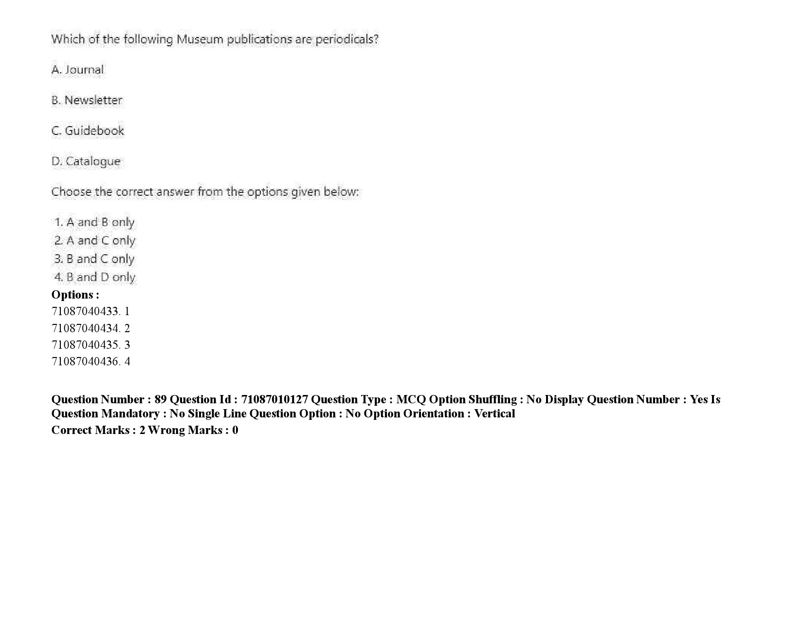 UGC NET Museology and Conservation Question Paper September 2020 120