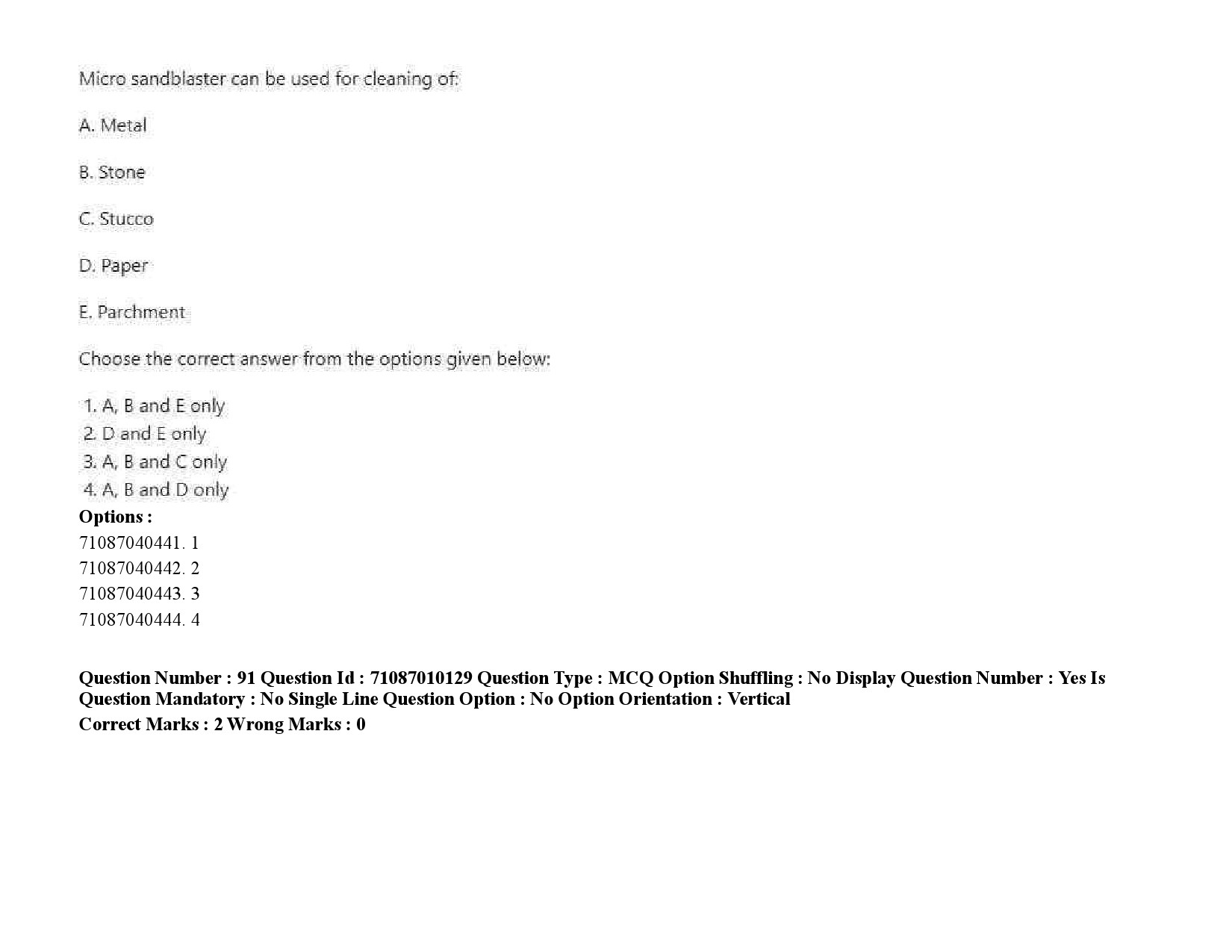 UGC NET Museology and Conservation Question Paper September 2020 124