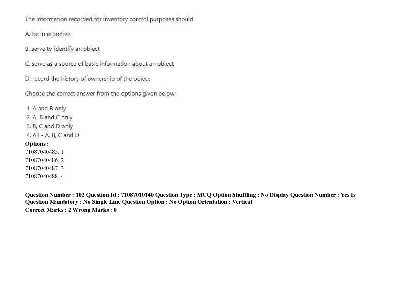 UGC NET Museology and Conservation Question Paper September 2020 146