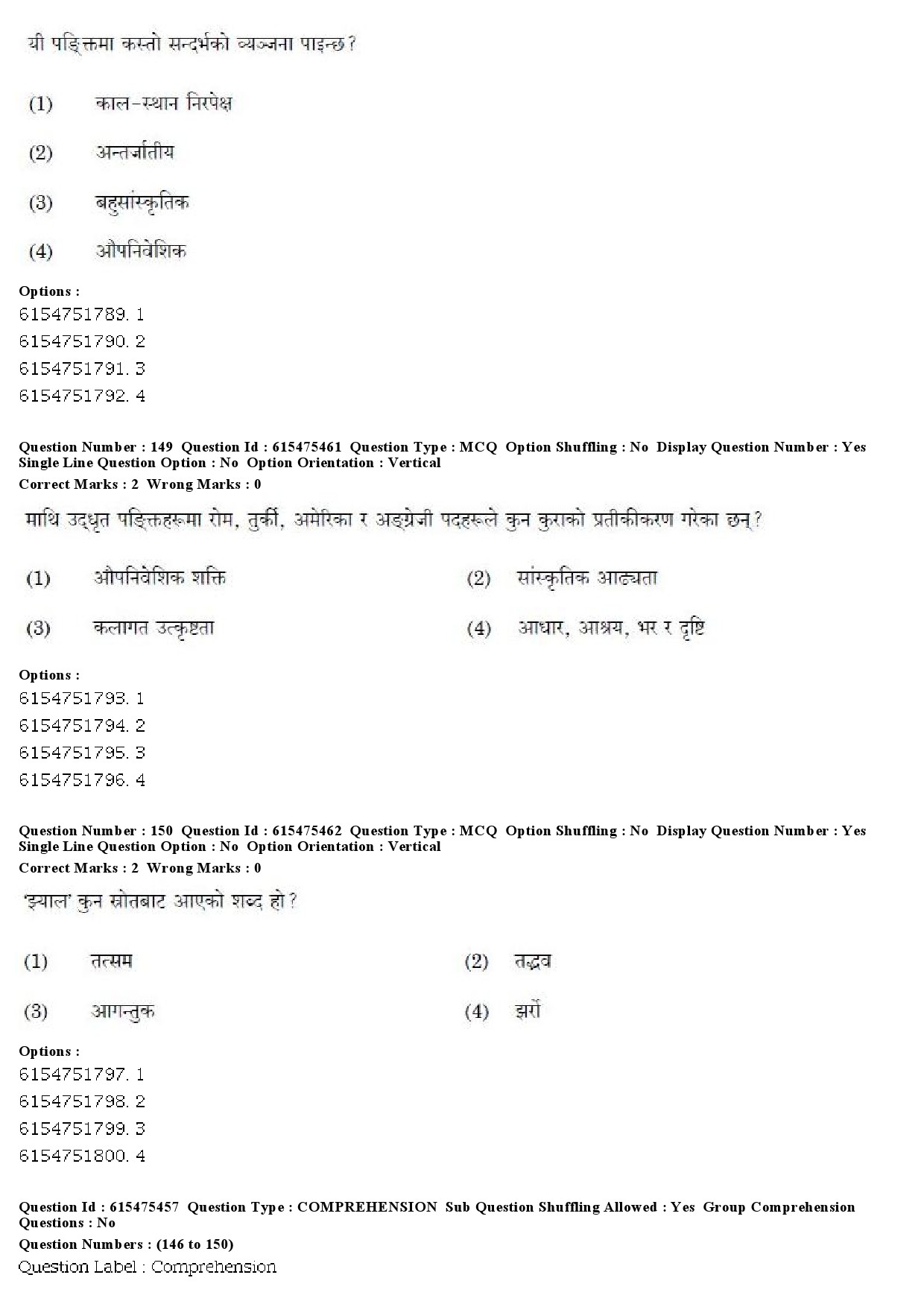 UGC NET Nepali Question Paper December 2019 116