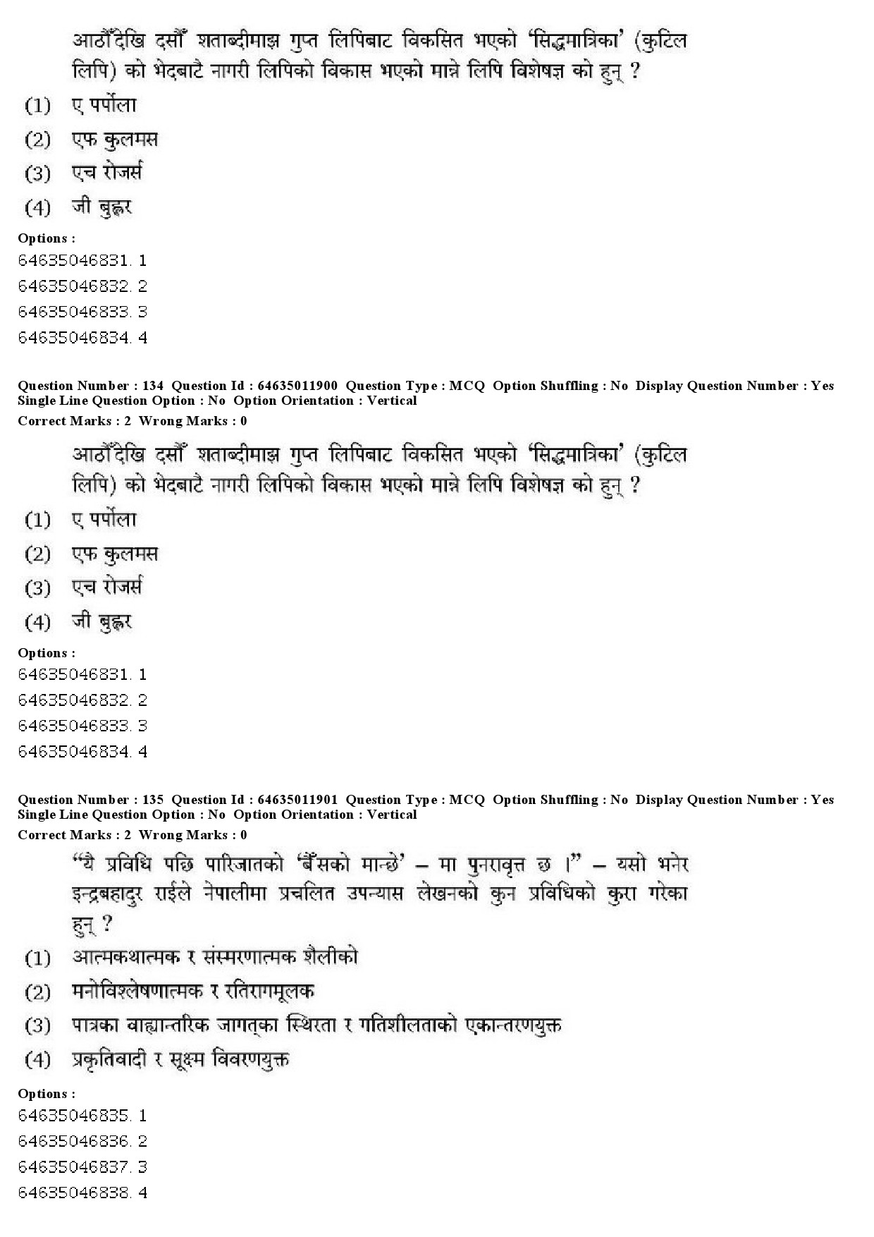 UGC NET Nepali Question Paper June 2019 100