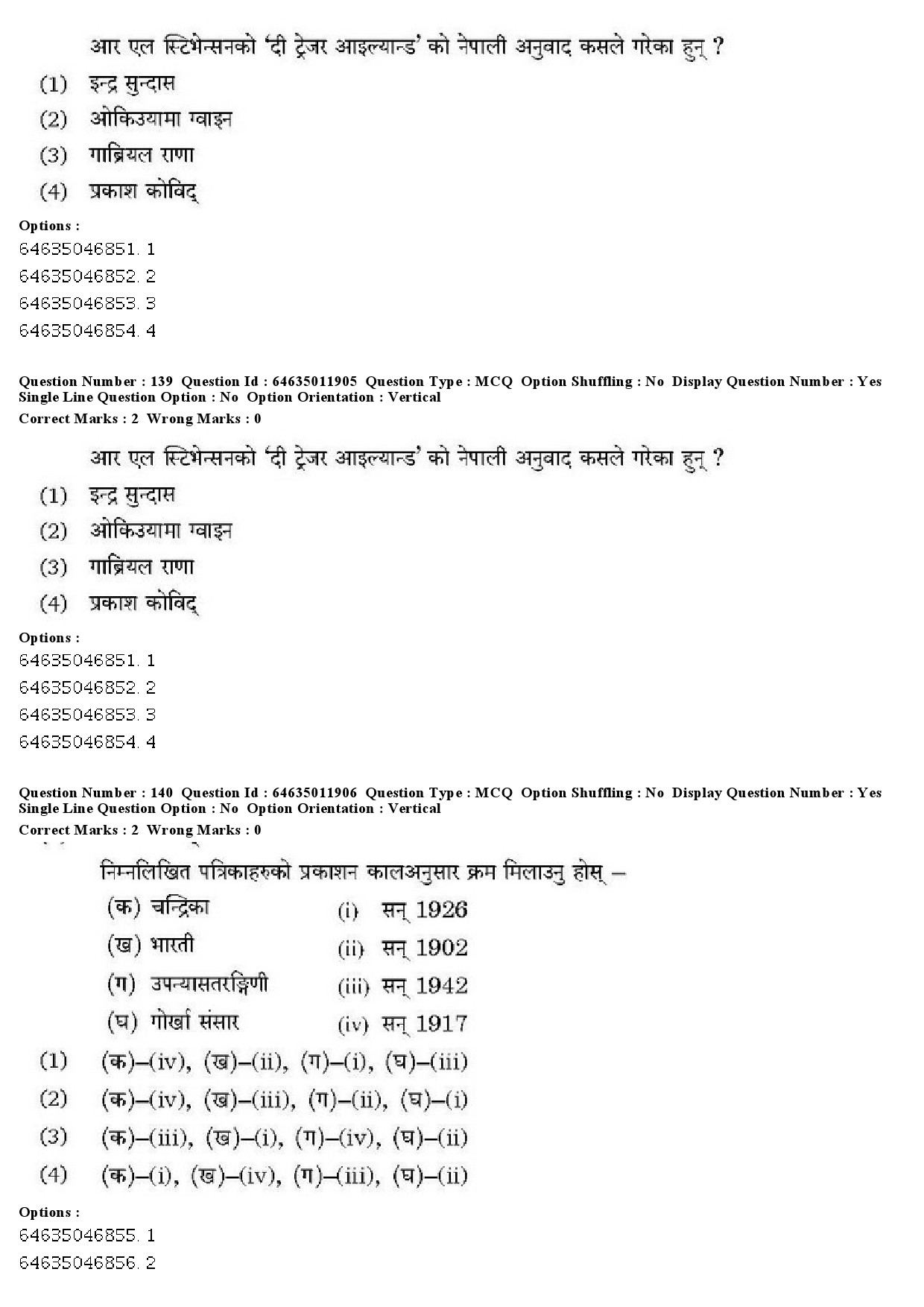 UGC NET Nepali Question Paper June 2019 104