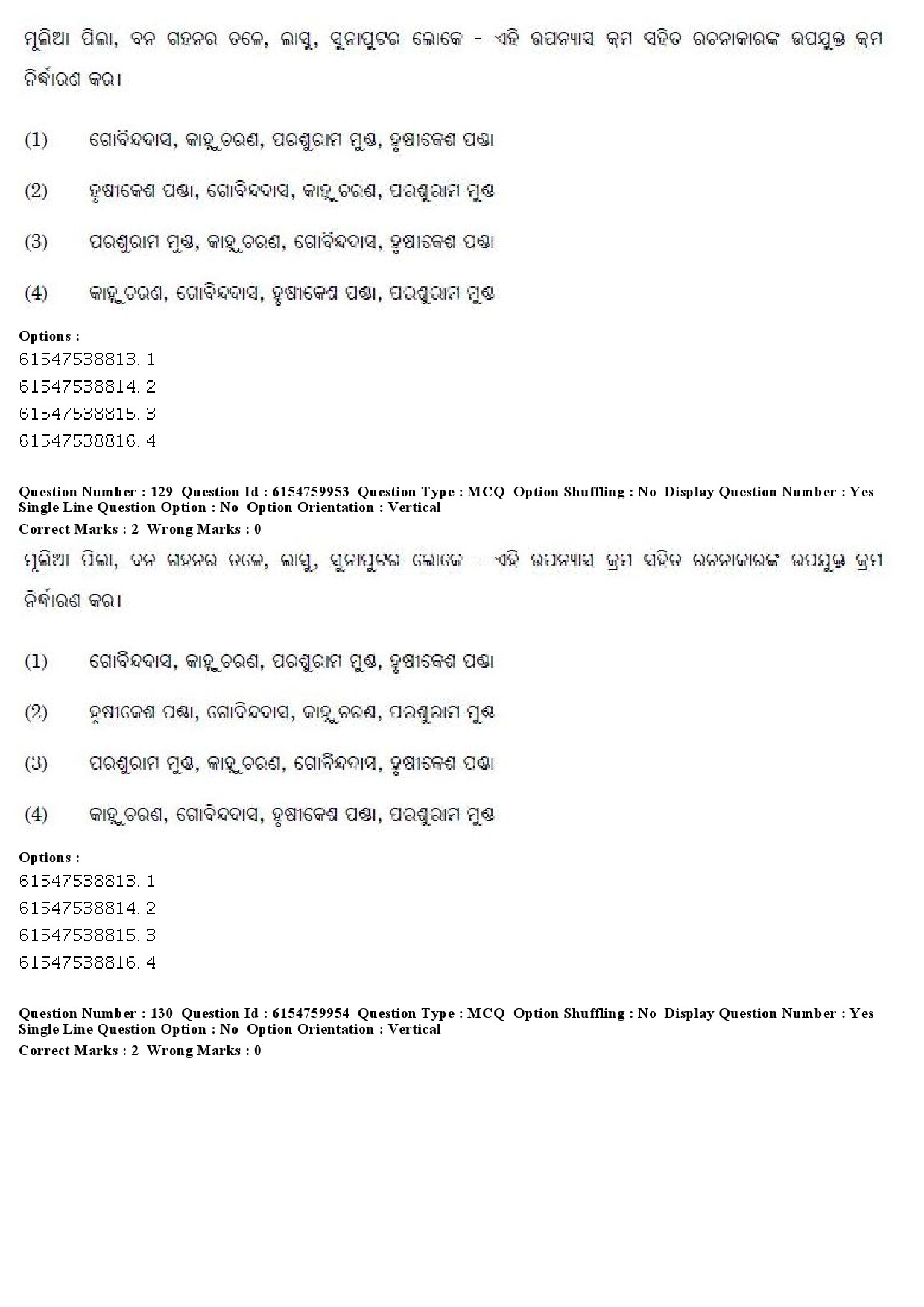 UGC NET Odia Question Paper December 2019 116