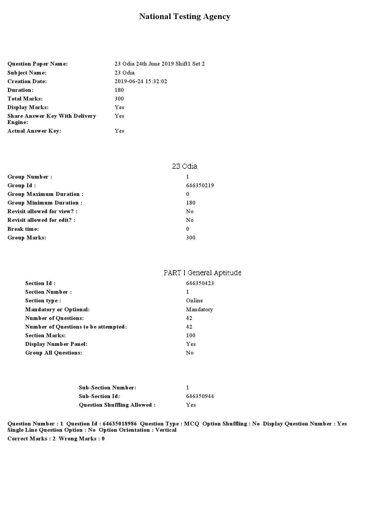 UGC NET Odia Question Paper June 2019 1