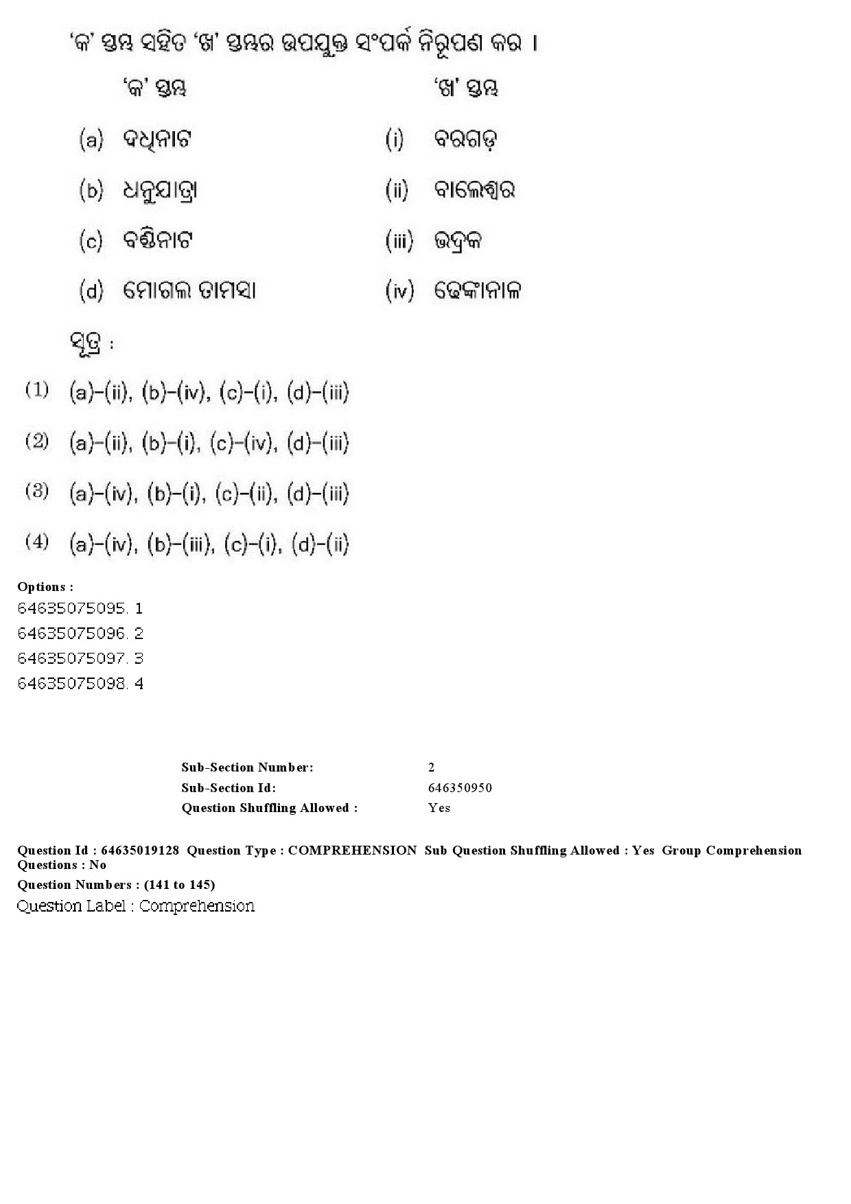 UGC NET Odia Question Paper June 2019 157