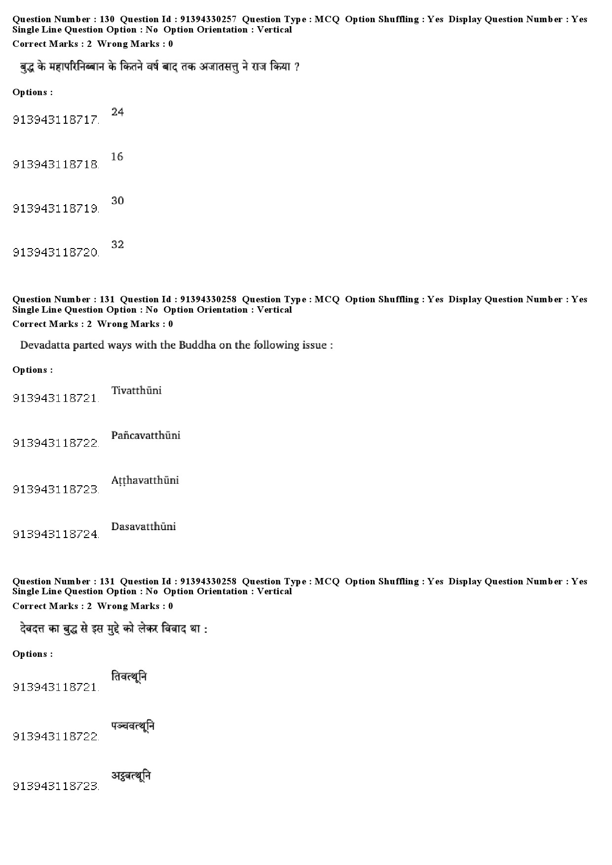 UGC NET Pali Question Paper December 2018 104