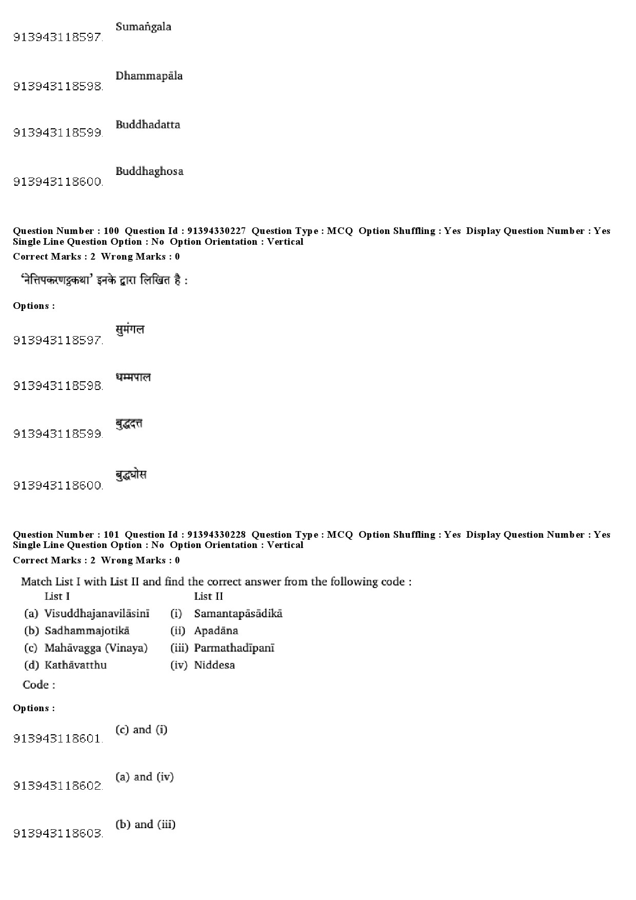 UGC NET Pali Question Paper December 2018 82