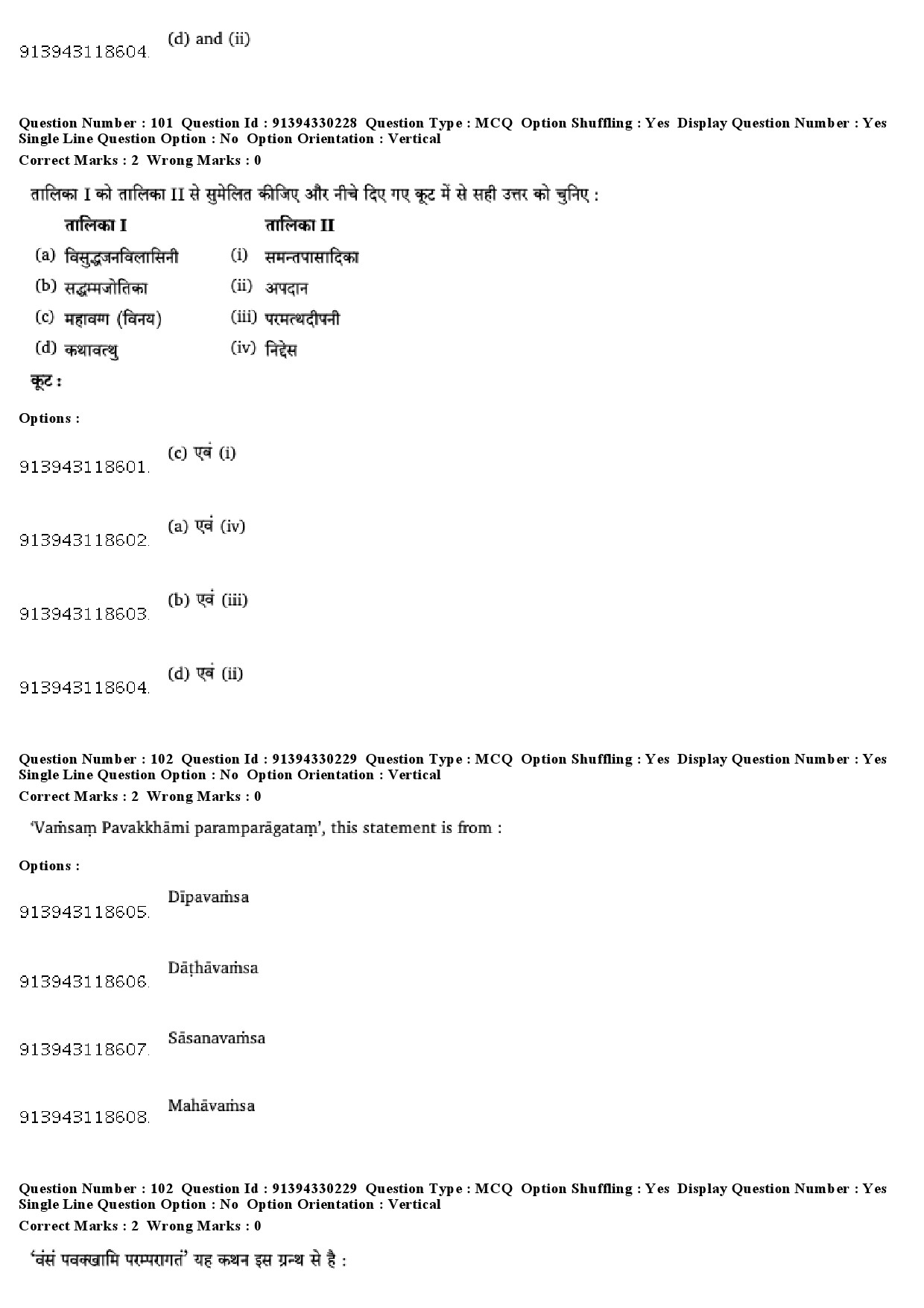 UGC NET Pali Question Paper December 2018 83