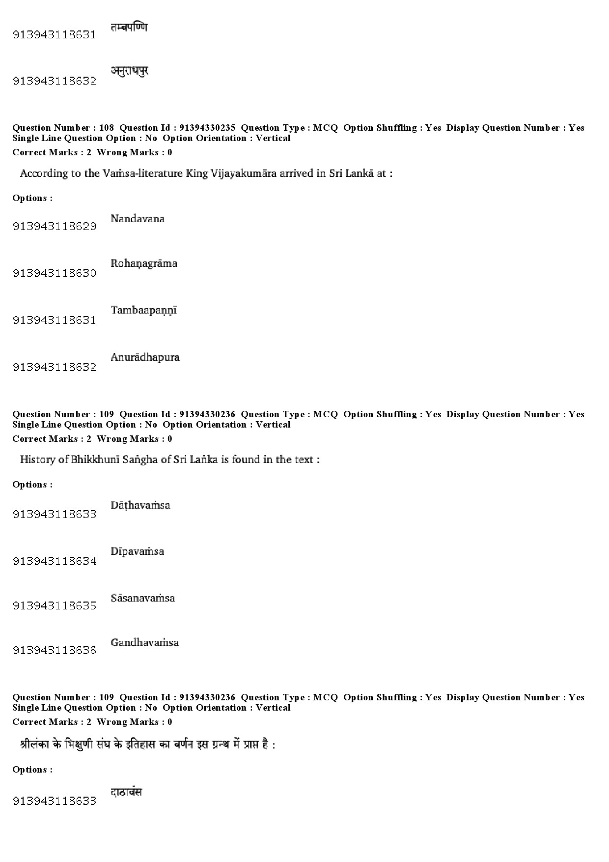 UGC NET Pali Question Paper December 2018 88