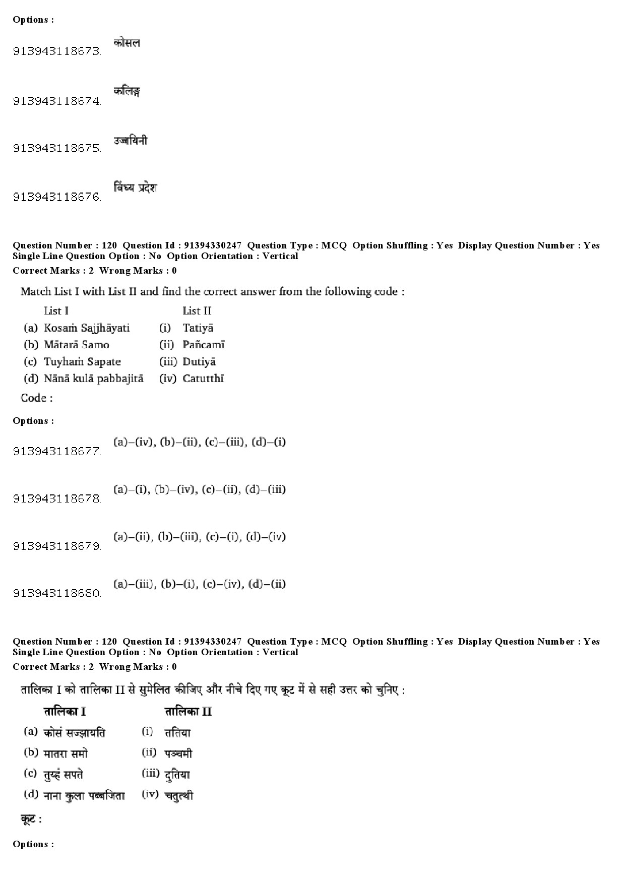 UGC NET Pali Question Paper December 2018 96