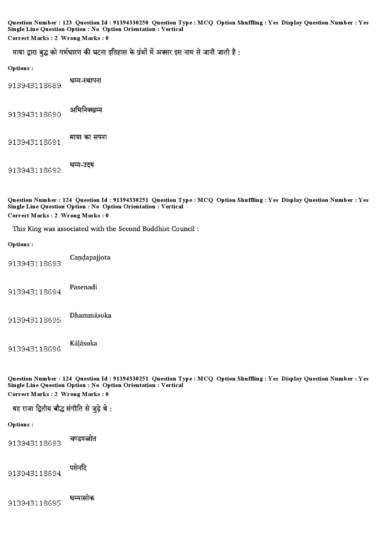 UGC NET Pali Question Paper December 2018 99