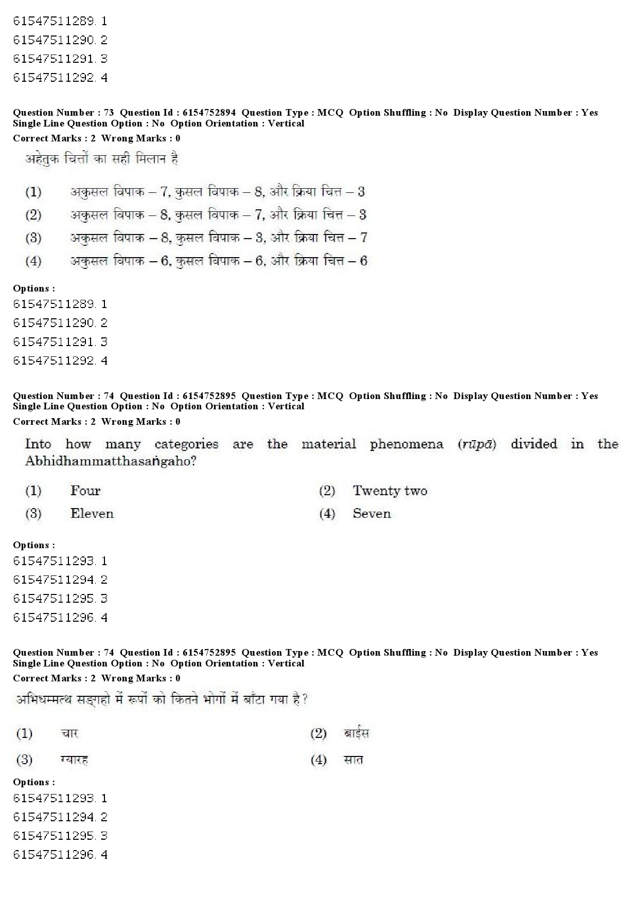 UGC NET Pali Question Paper December 2019 58