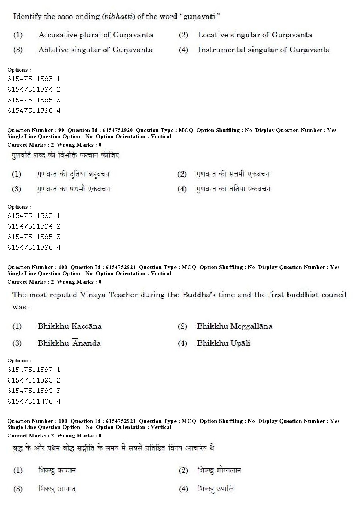 UGC NET Pali Question Paper December 2019 75