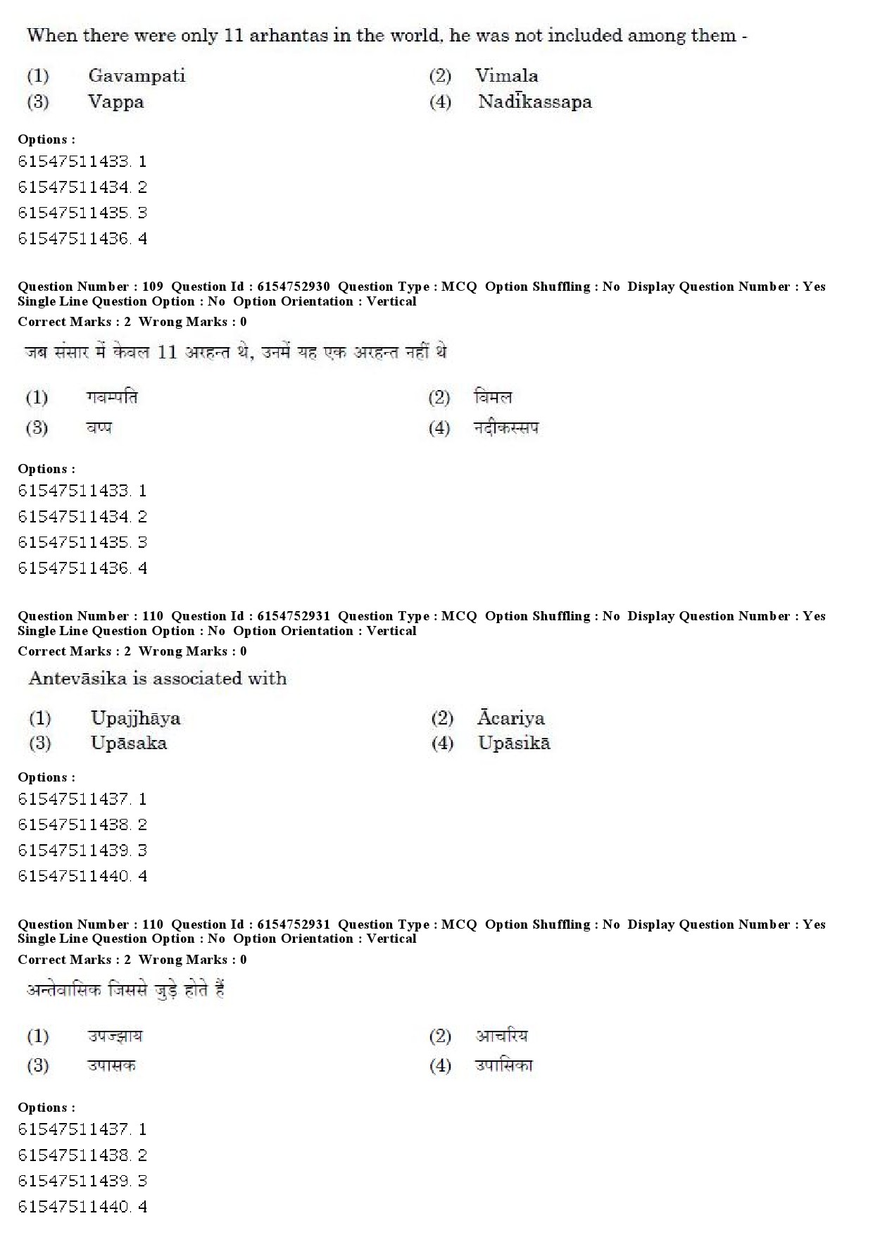 UGC NET Pali Question Paper December 2019 81