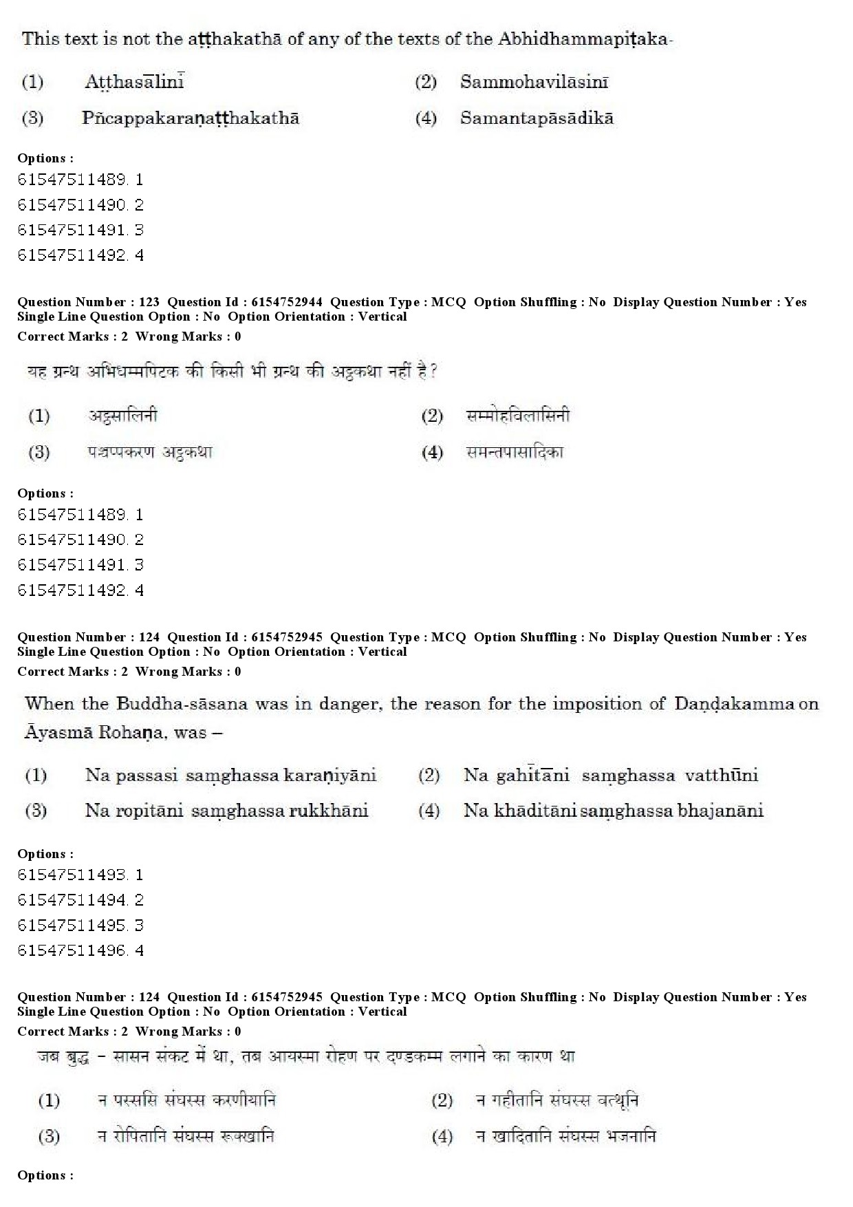 UGC NET Pali Question Paper December 2019 92