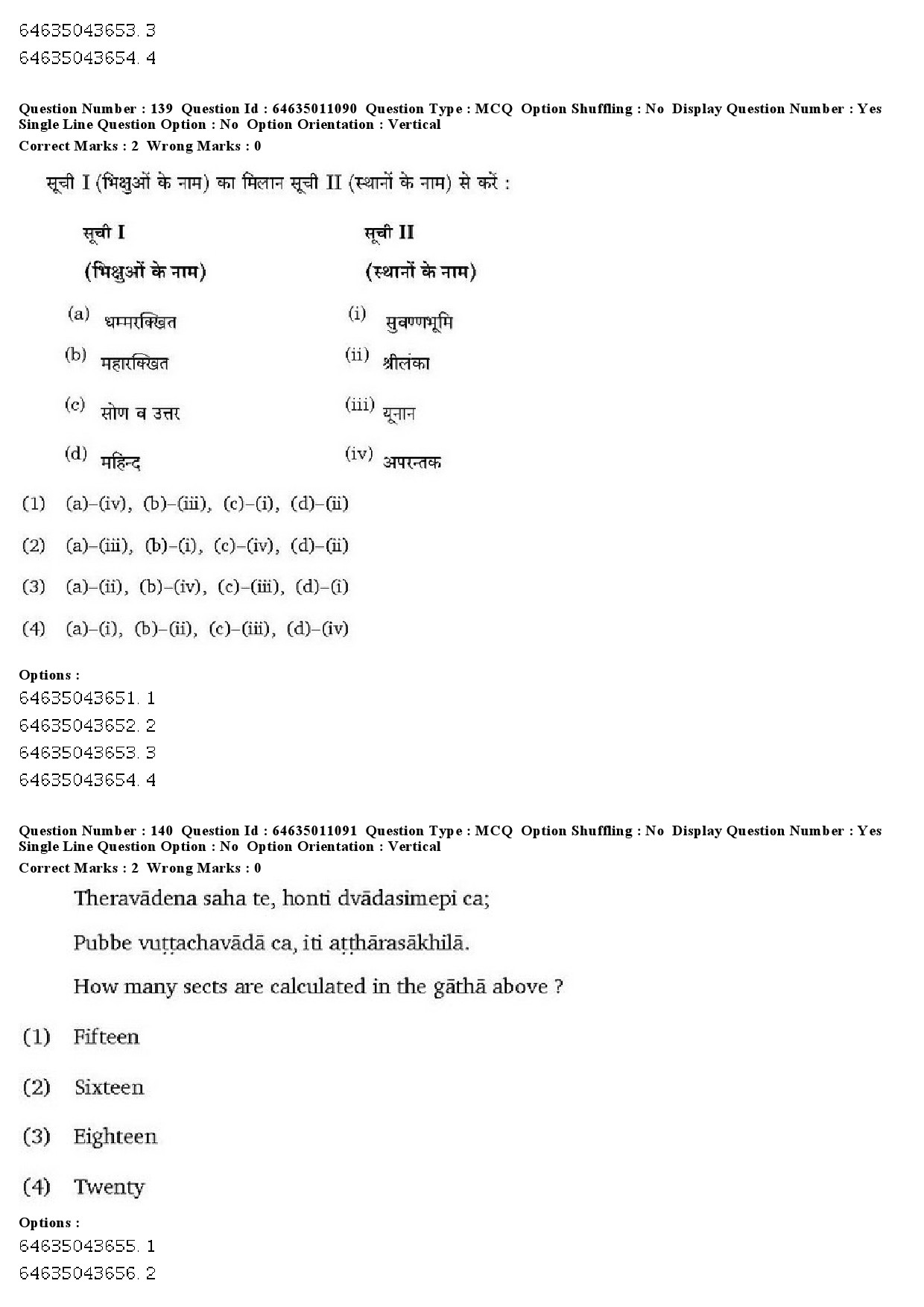 UGC NET Pali Question Paper June 2019 116