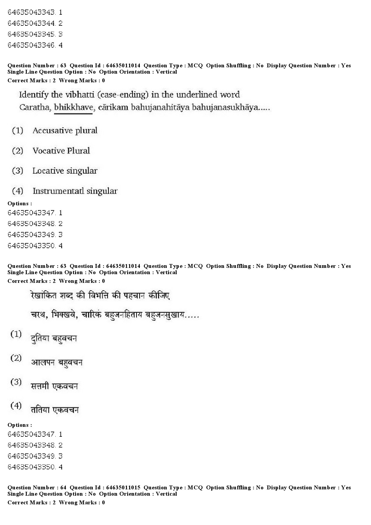 UGC NET Pali Question Paper June 2019 45