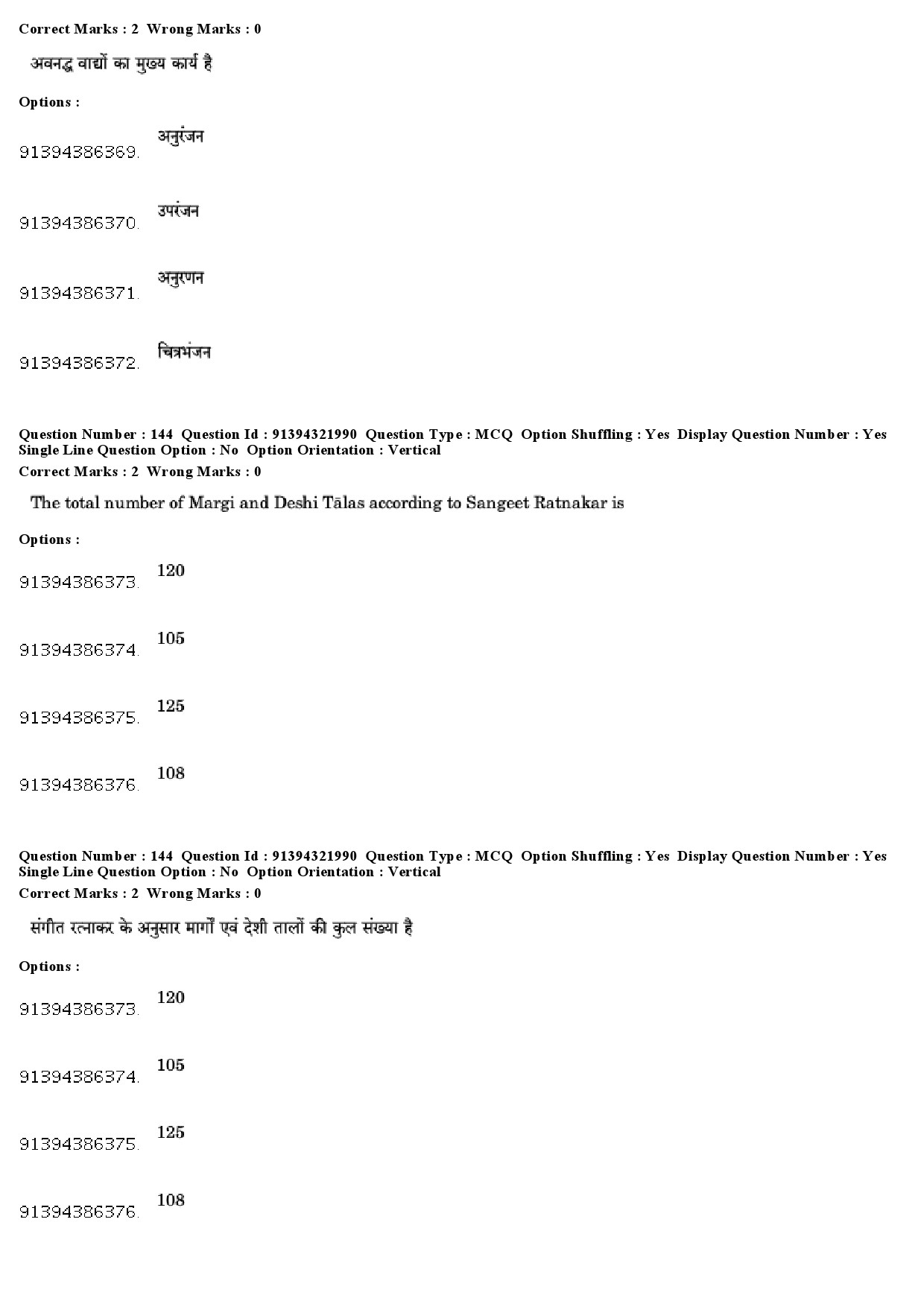 UGC NET Percussion Instruments Question Paper December 2018 117