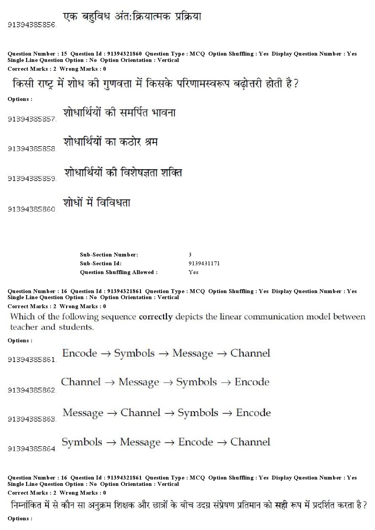 UGC NET Percussion Instruments Question Paper December 2018 16