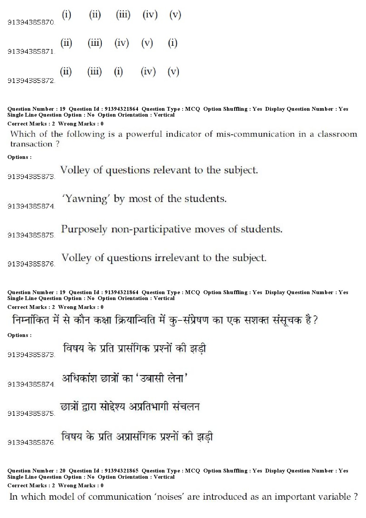 UGC NET Percussion Instruments Question Paper December 2018 19