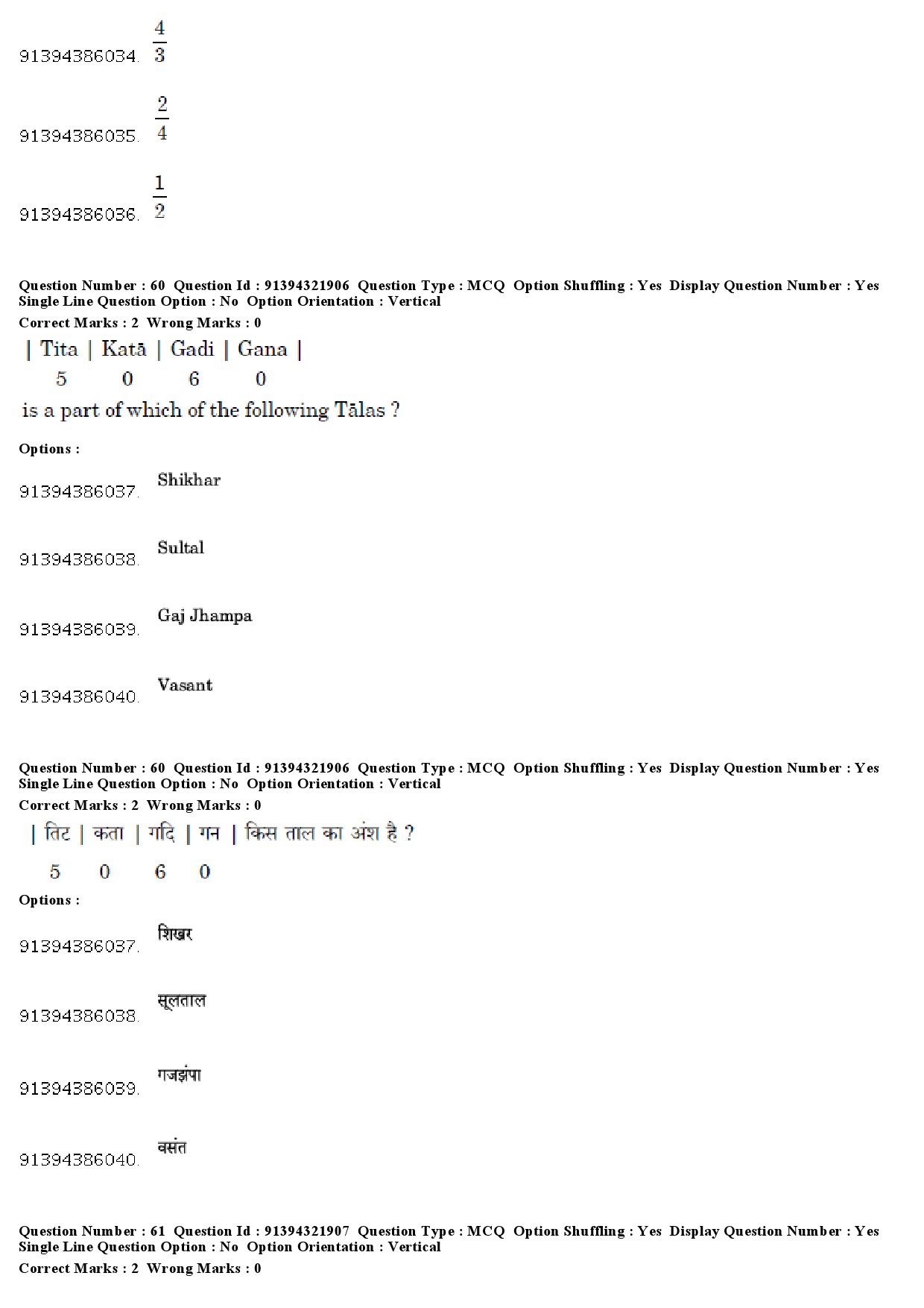 UGC NET Percussion Instruments Question Paper December 2018 55