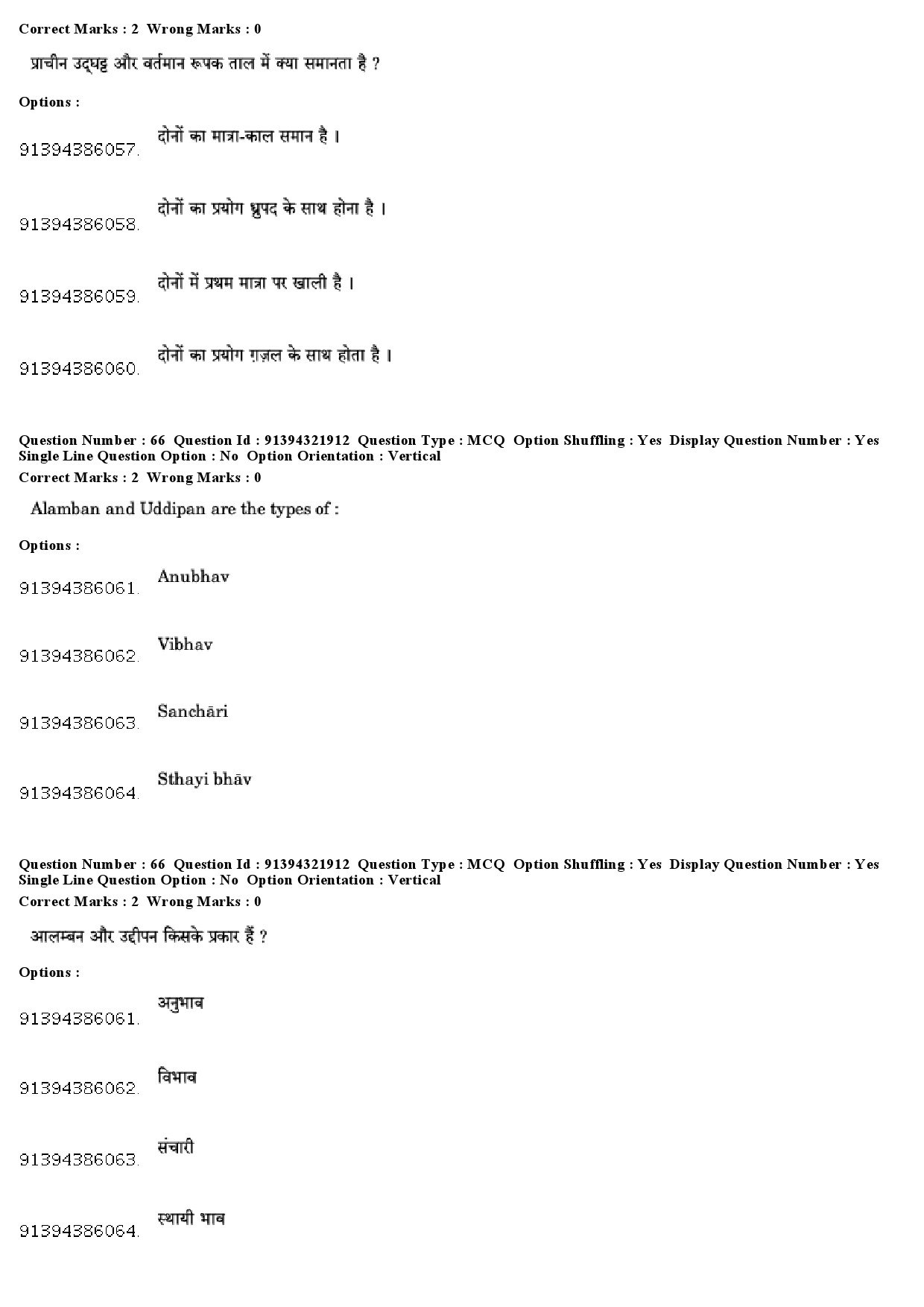 UGC NET Percussion Instruments Question Paper December 2018 59