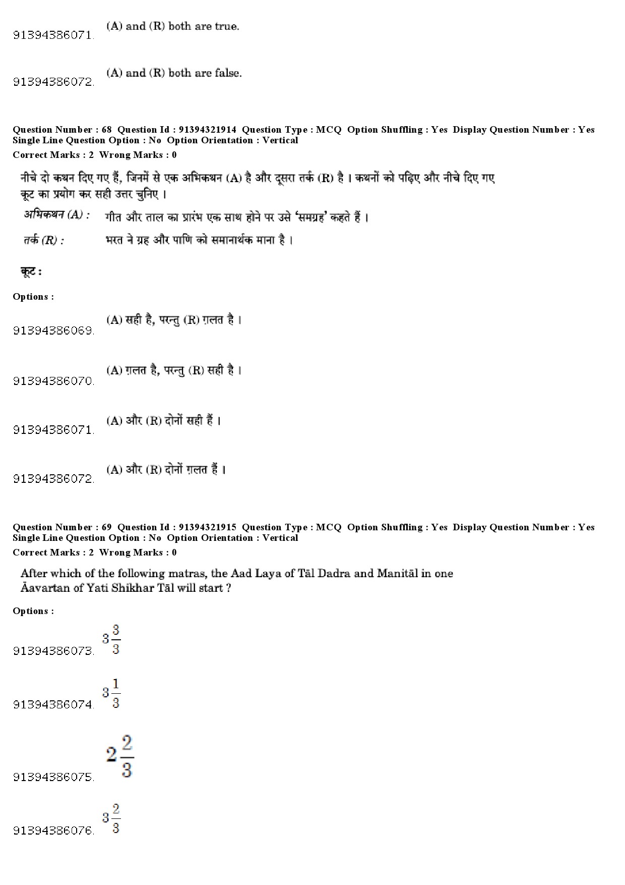 UGC NET Percussion Instruments Question Paper December 2018 61