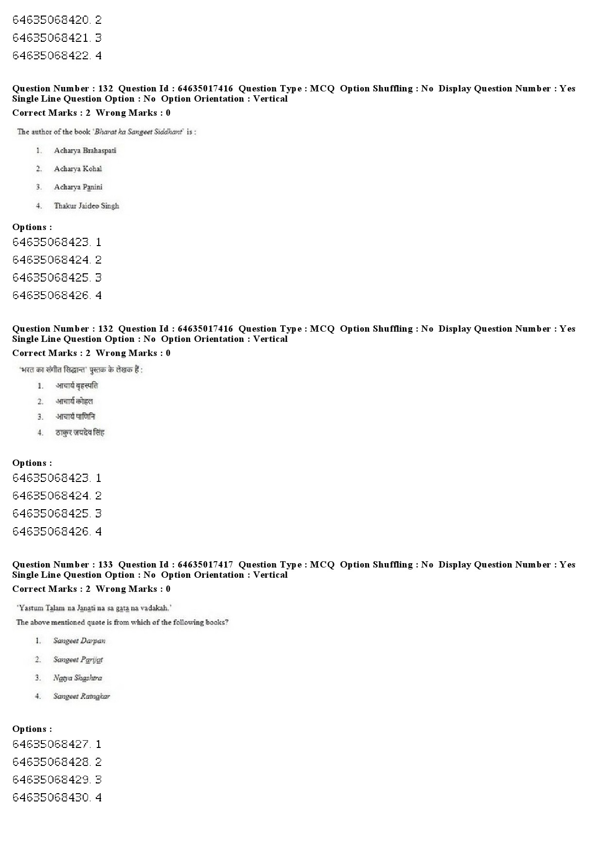 UGC NET Percussion Instruments Question Paper June 2019 105