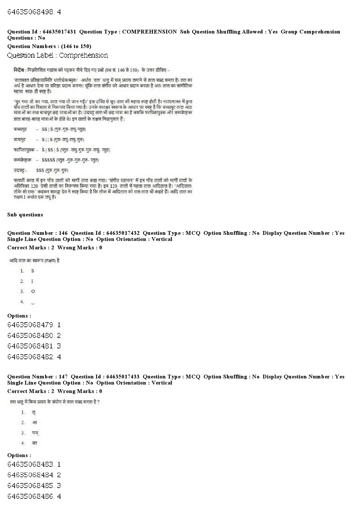 UGC NET Percussion Instruments Question Paper June 2019 117