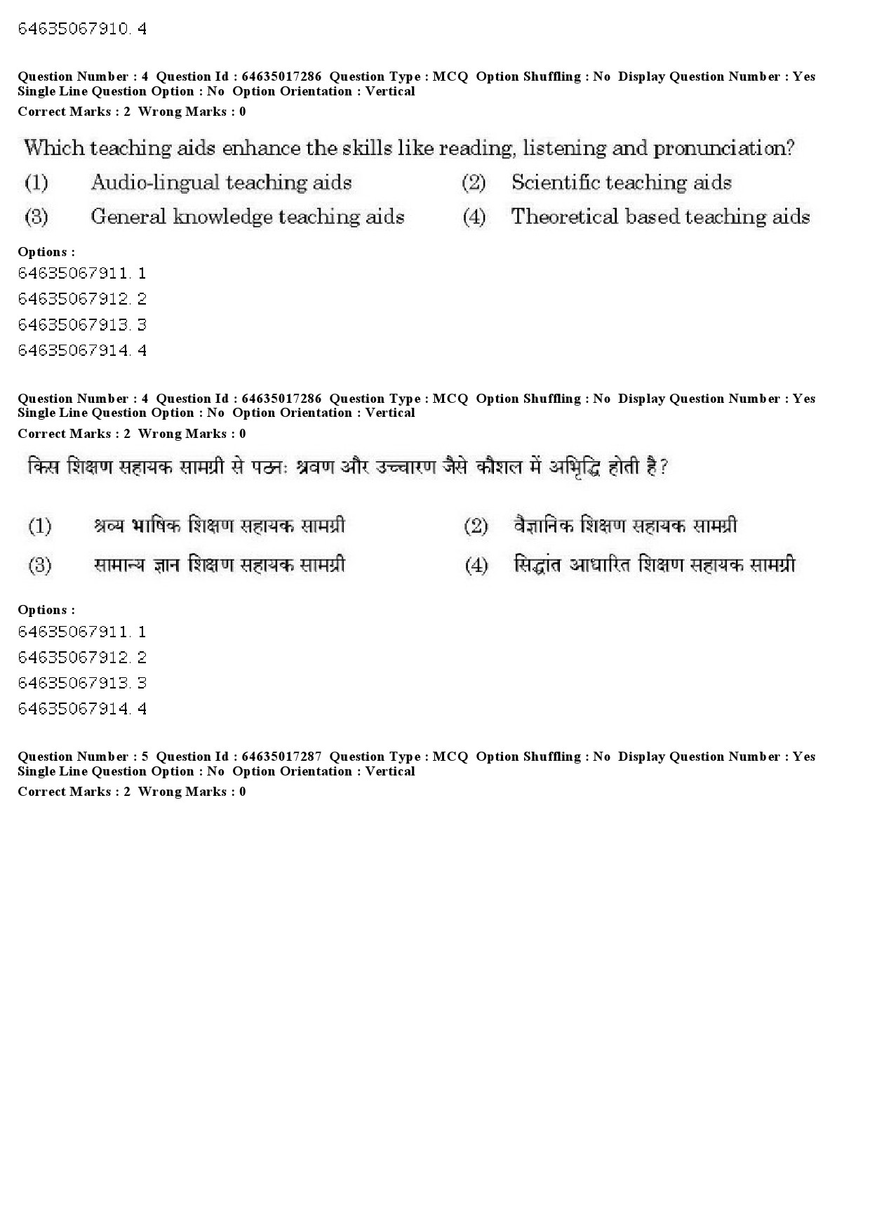 UGC NET Percussion Instruments Question Paper June 2019 5