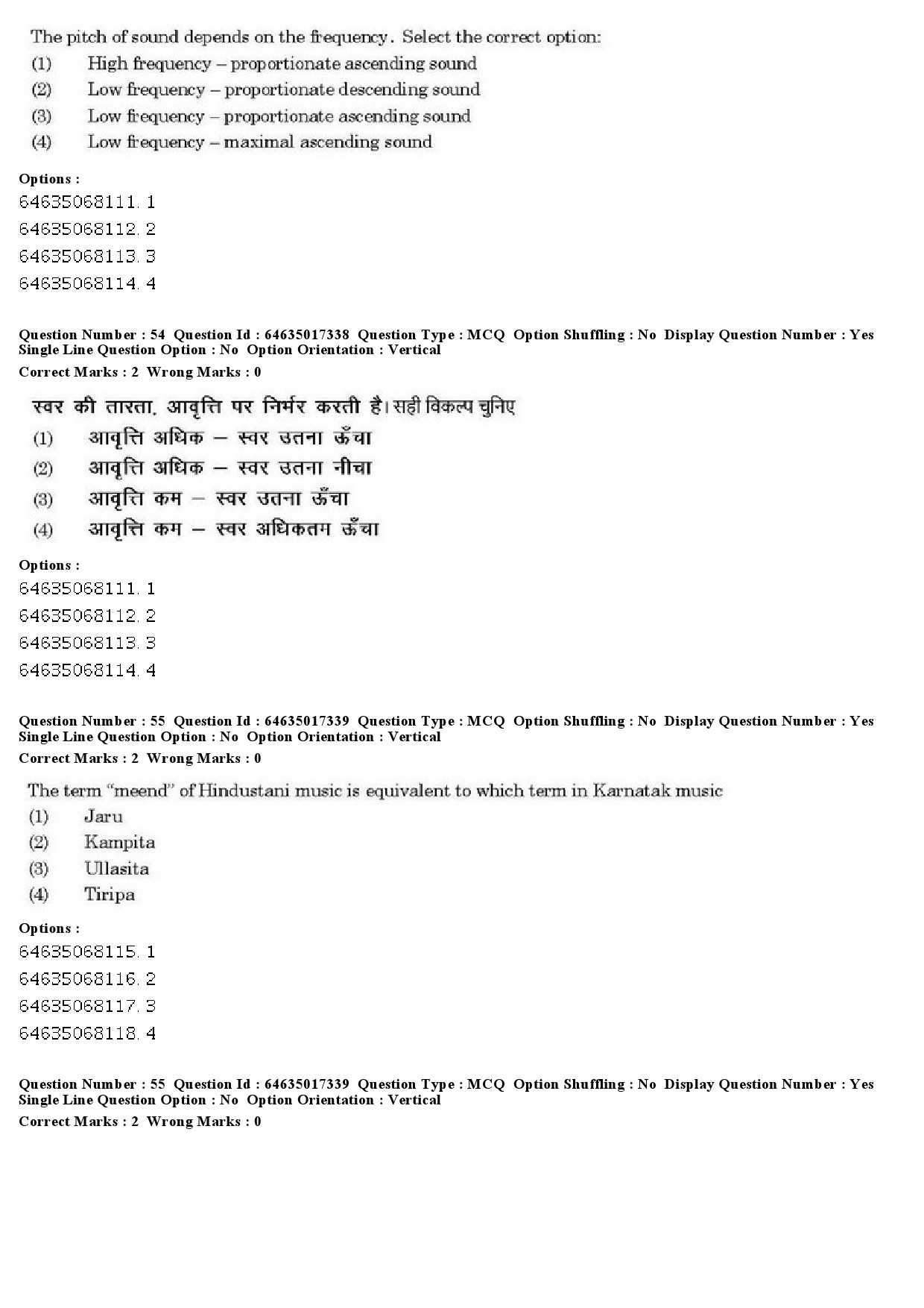 UGC NET Percussion Instruments Question Paper June 2019 51