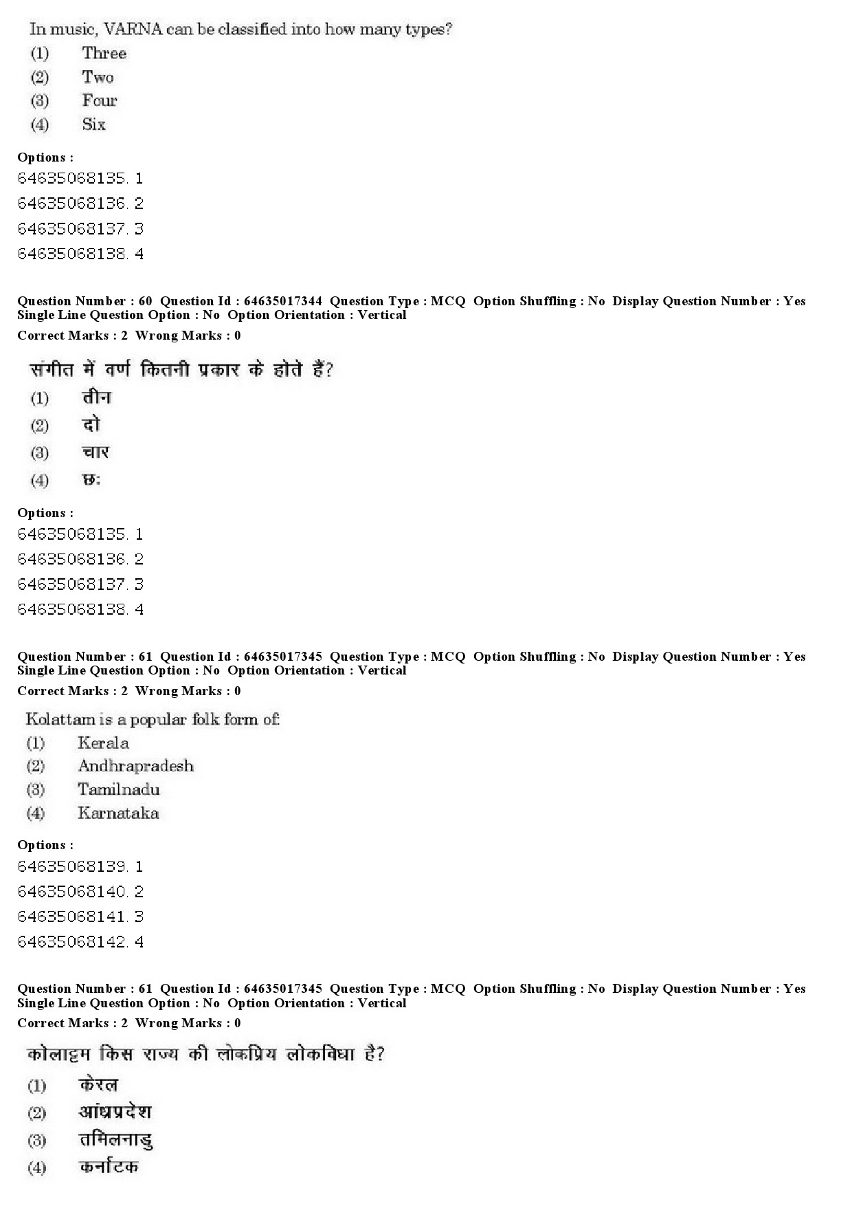 UGC NET Percussion Instruments Question Paper June 2019 55