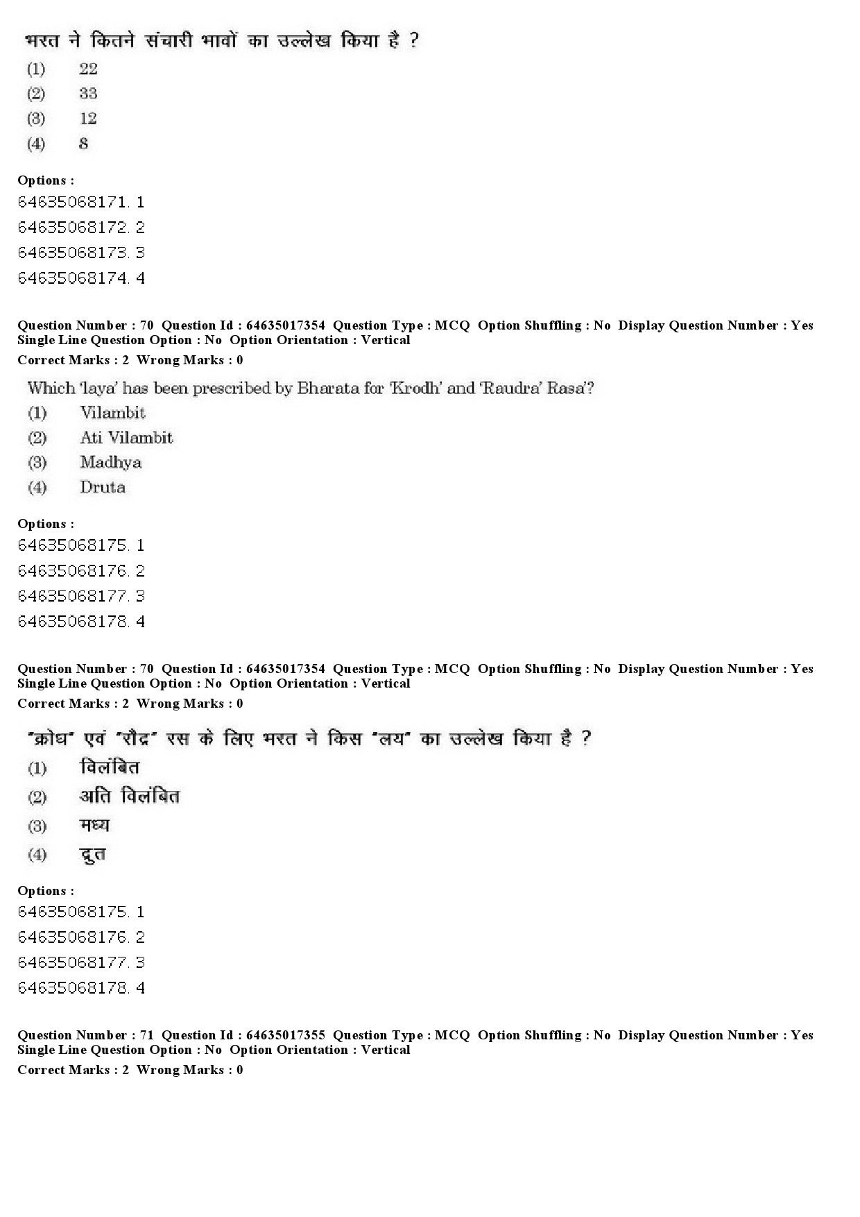 UGC NET Percussion Instruments Question Paper June 2019 62