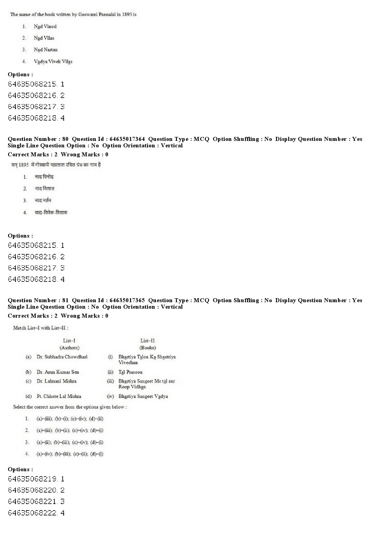 UGC NET Percussion Instruments Question Paper June 2019 70