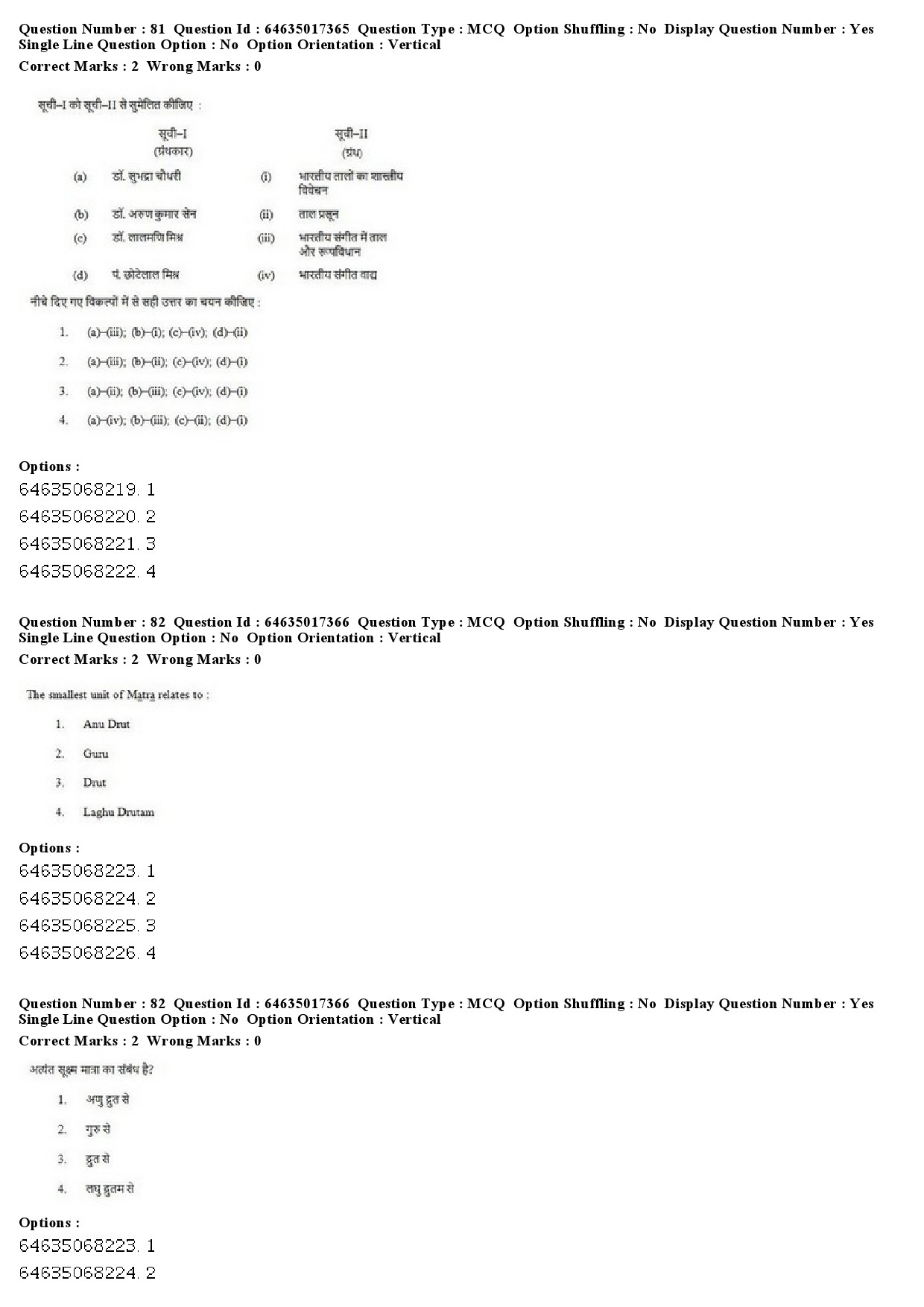 UGC NET Percussion Instruments Question Paper June 2019 71