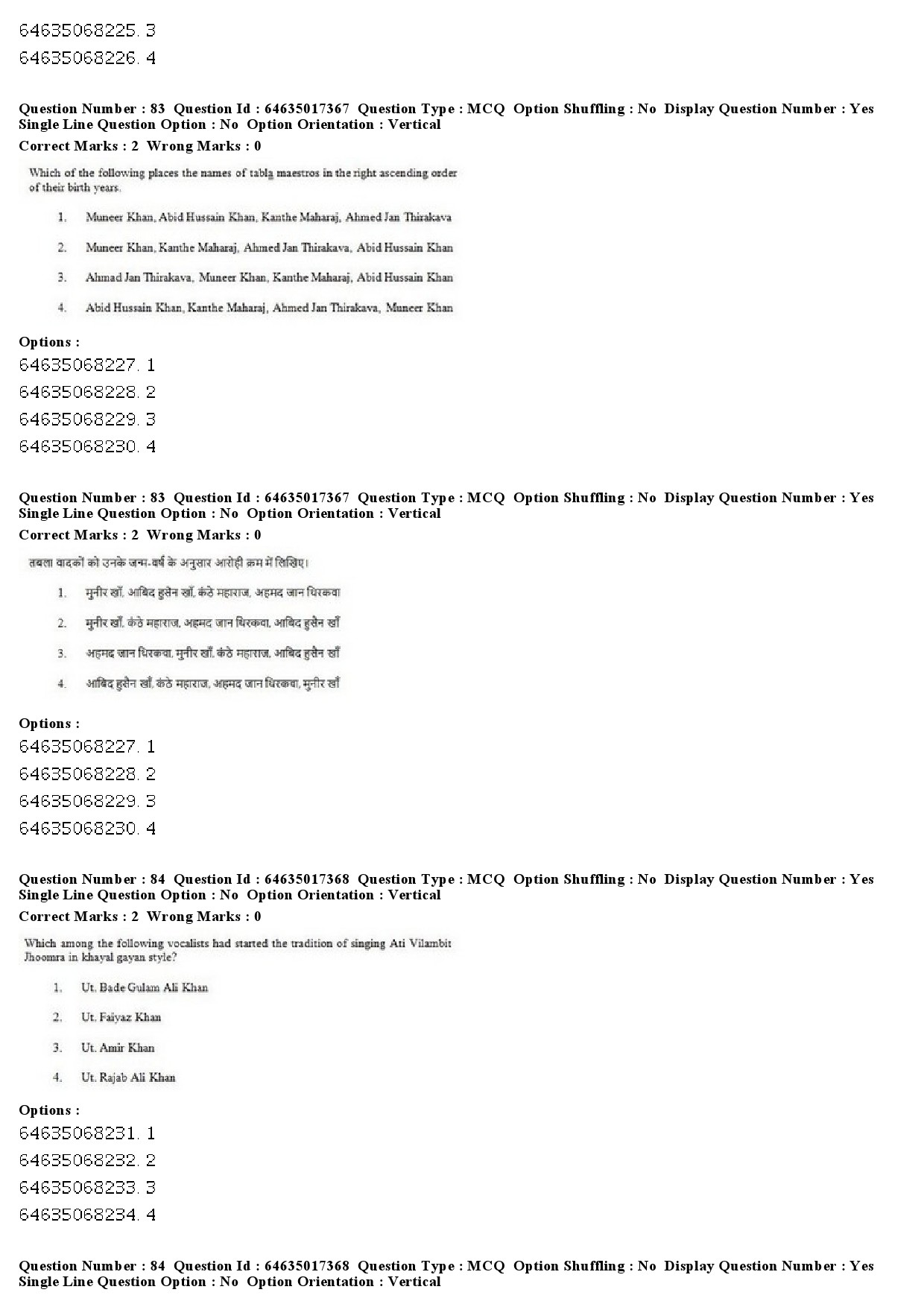 UGC NET Percussion Instruments Question Paper June 2019 72