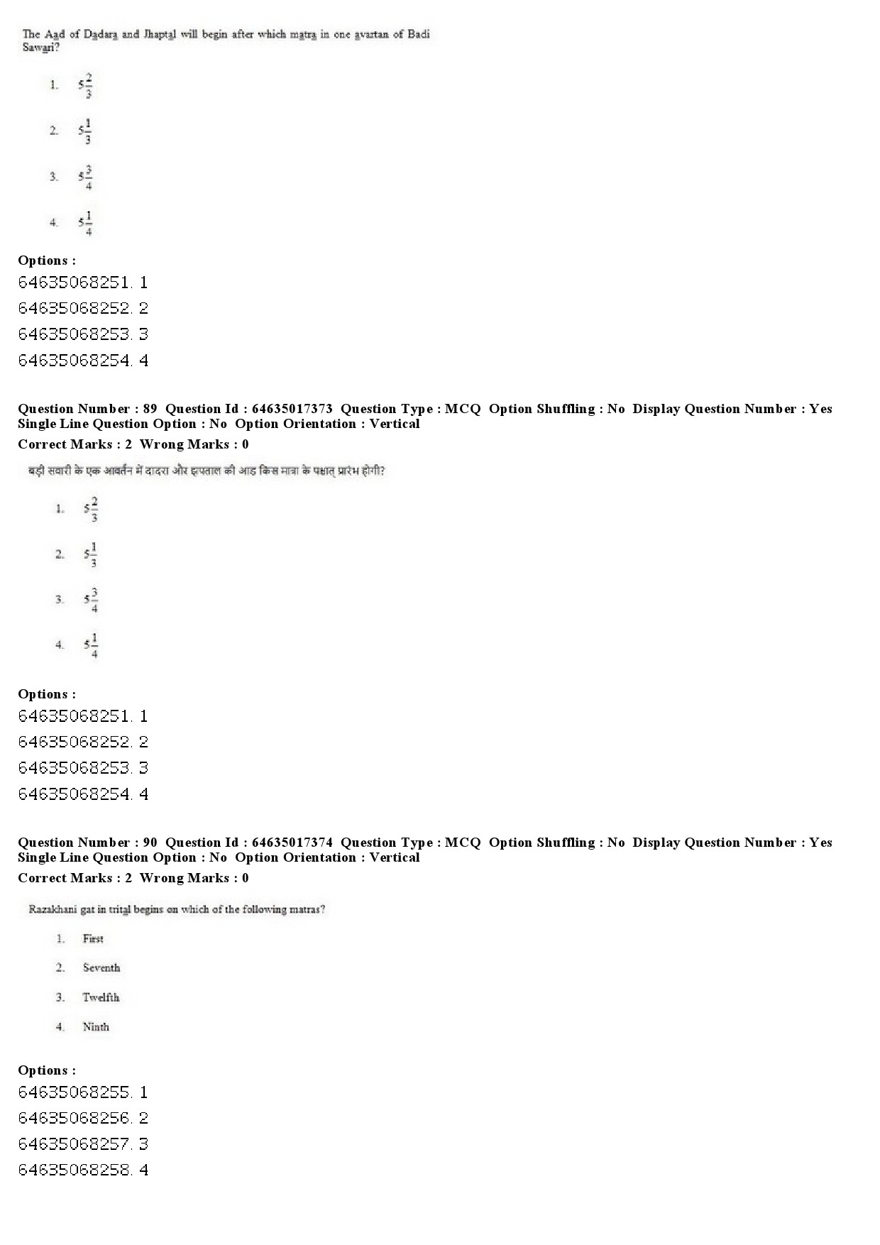 UGC NET Percussion Instruments Question Paper June 2019 76