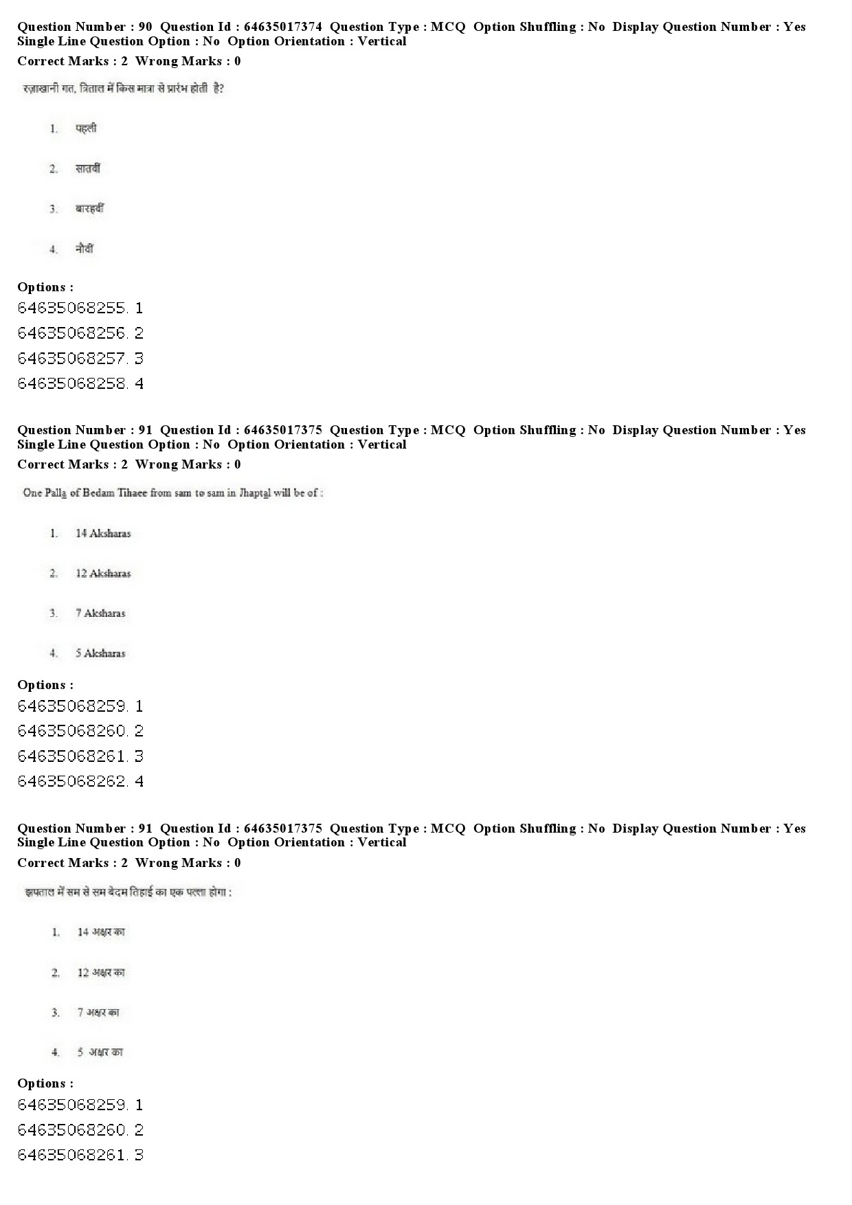 UGC NET Percussion Instruments Question Paper June 2019 77