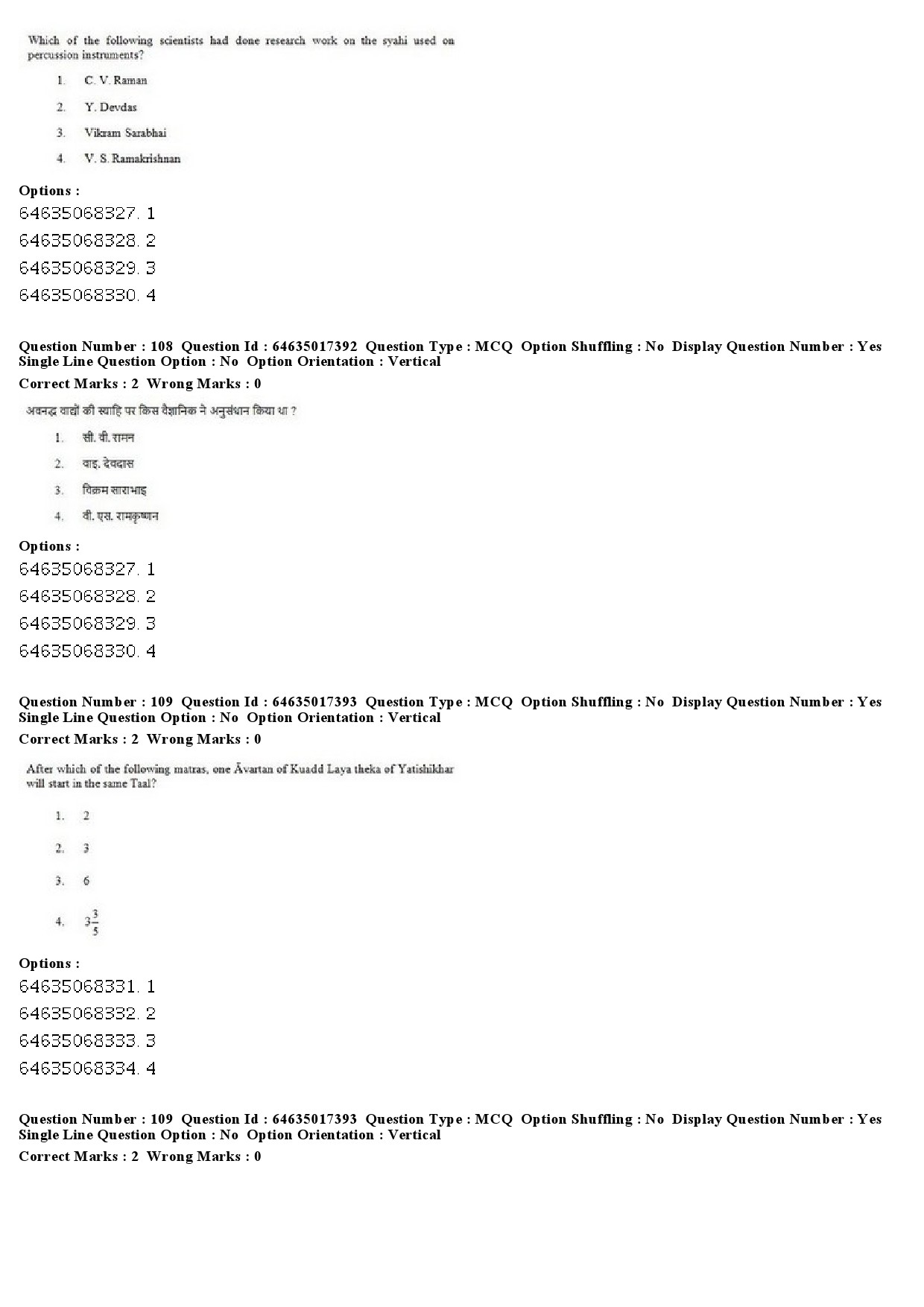 UGC NET Percussion Instruments Question Paper June 2019 89