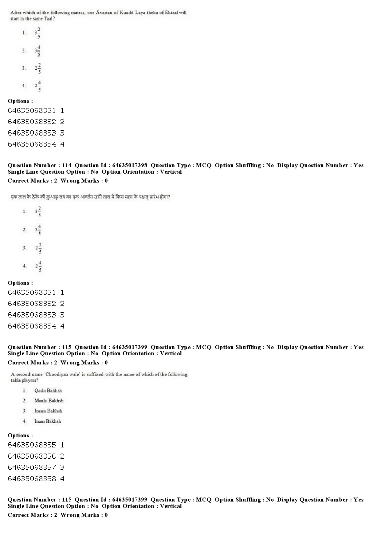 UGC NET Percussion Instruments Question Paper June 2019 93