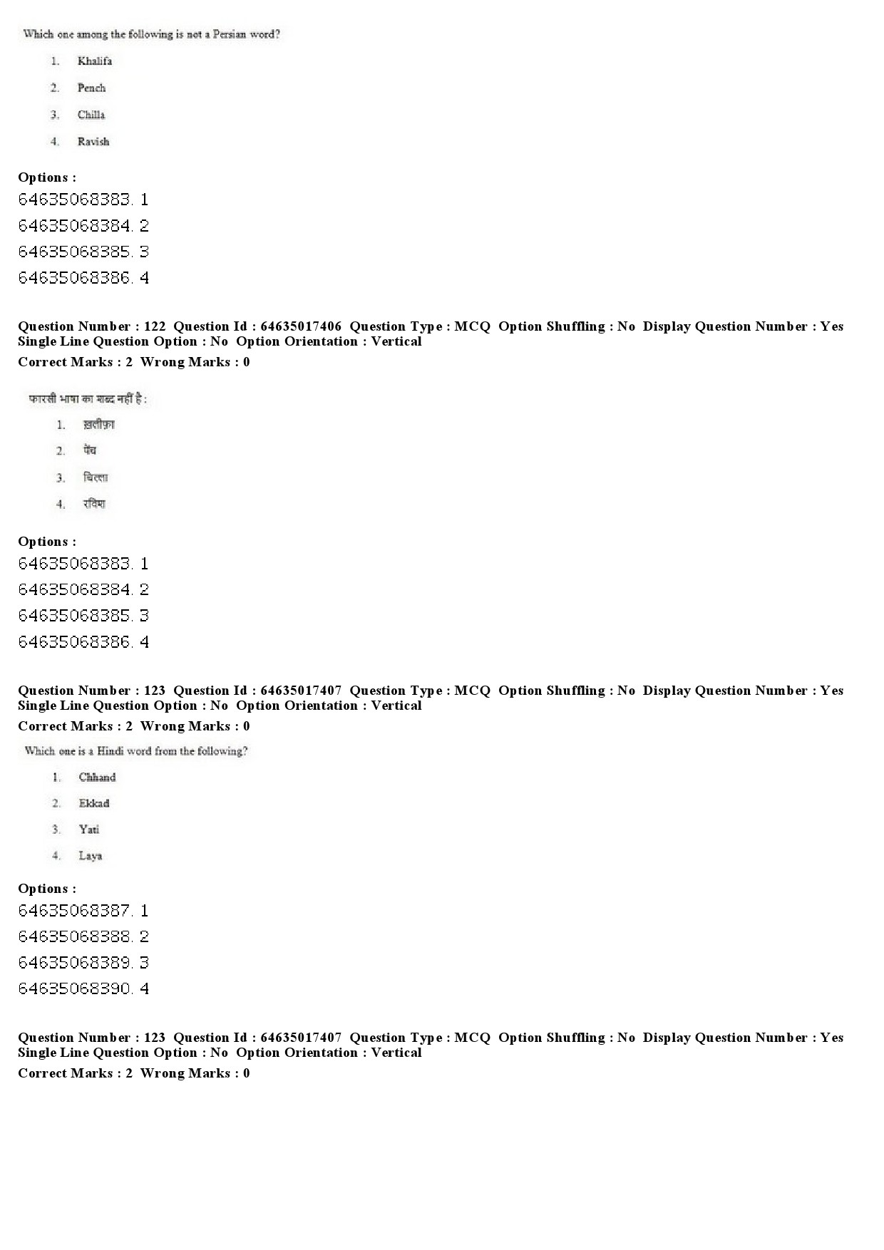 UGC NET Percussion Instruments Question Paper June 2019 98