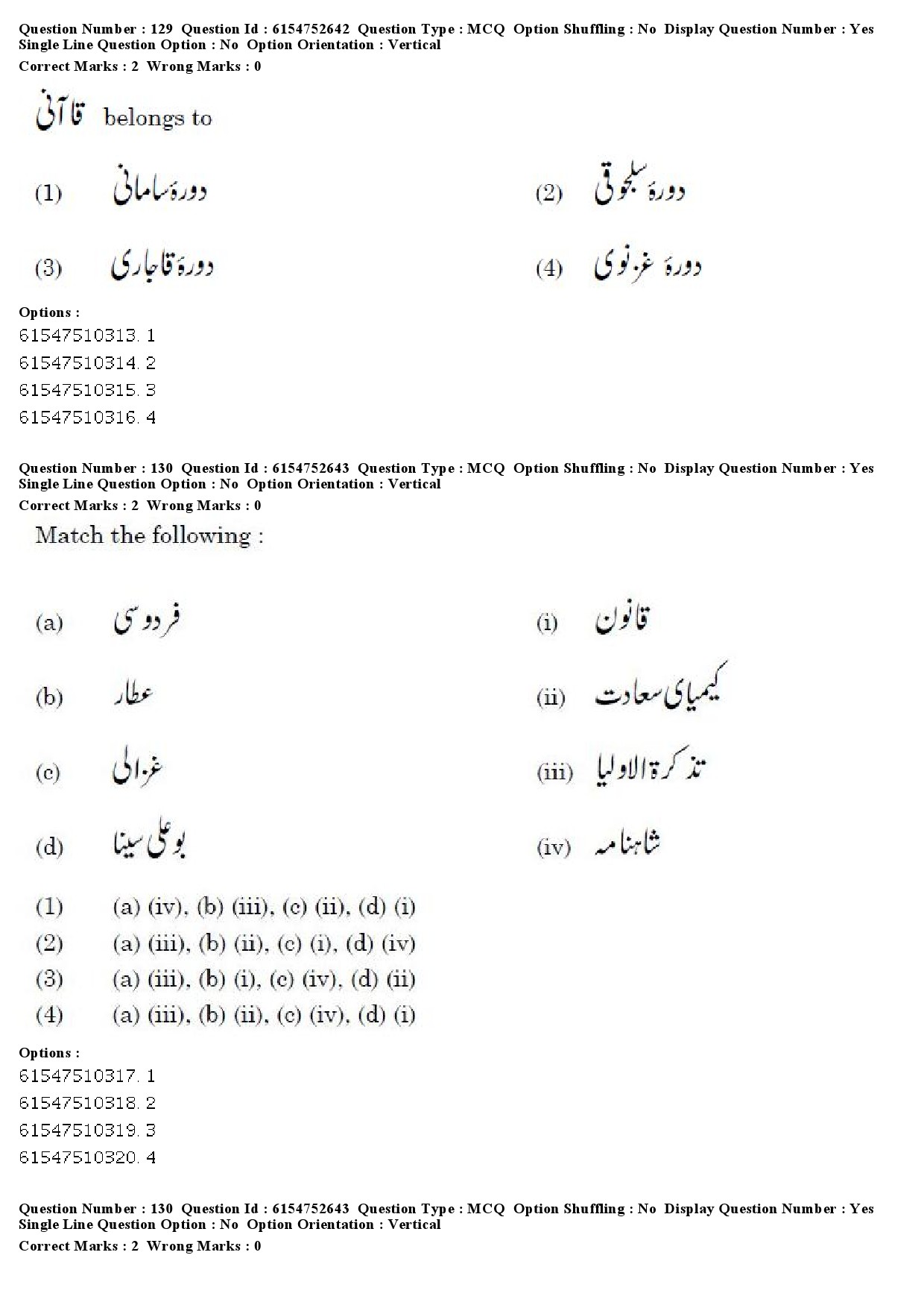 UGC NET Persian Question Paper December 2019 113