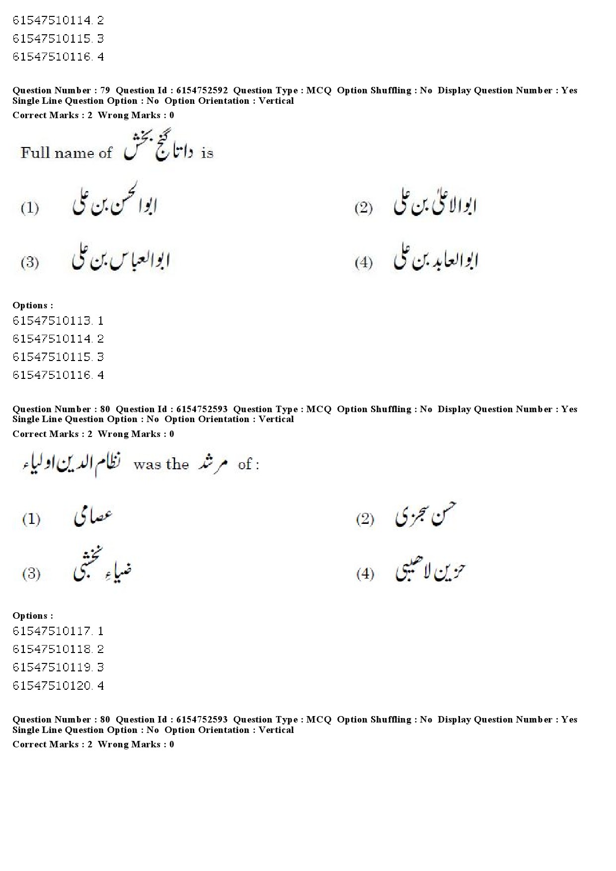 UGC NET Persian Question Paper December 2019 65