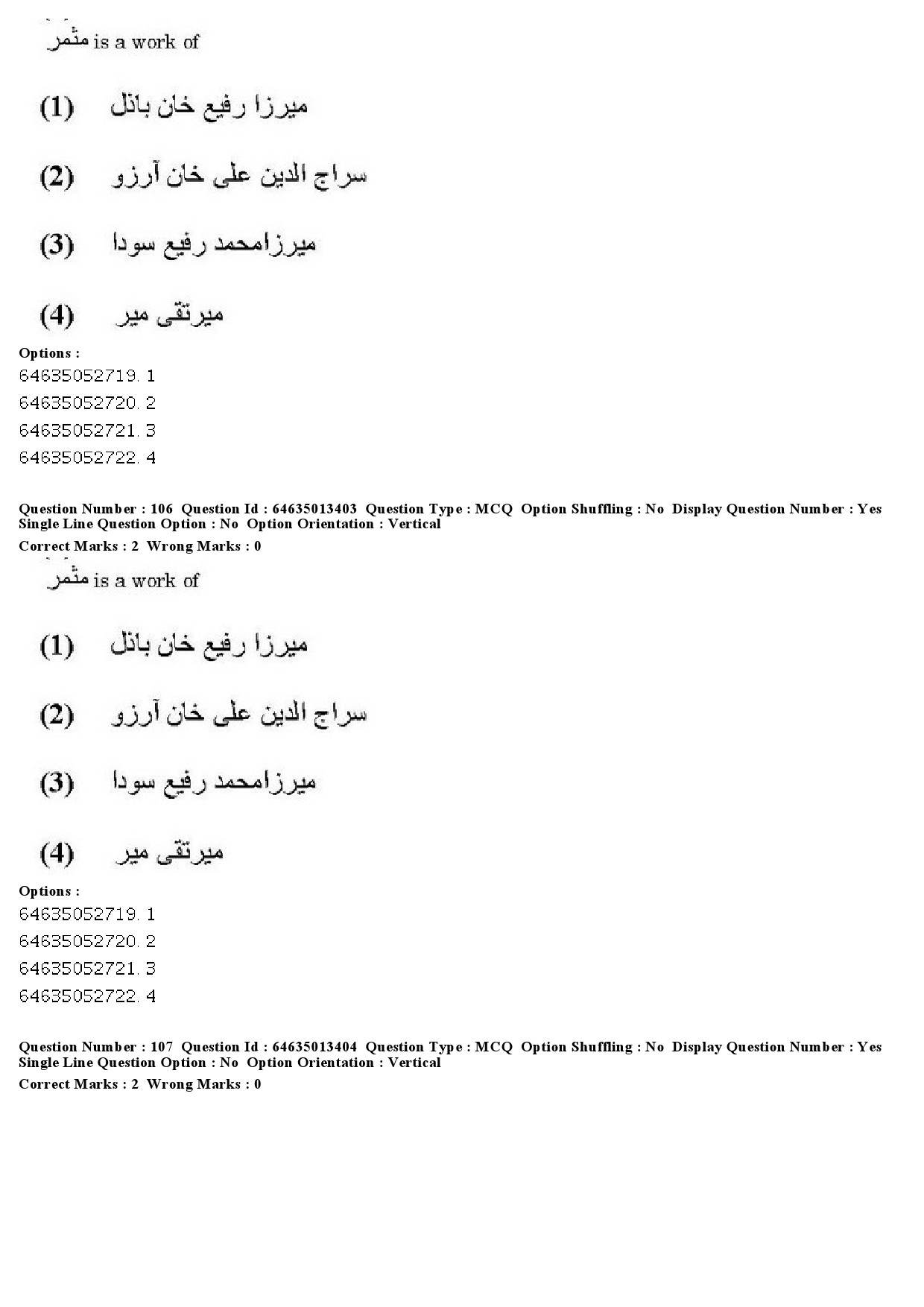 UGC NET Persian Question Paper June 2019 89