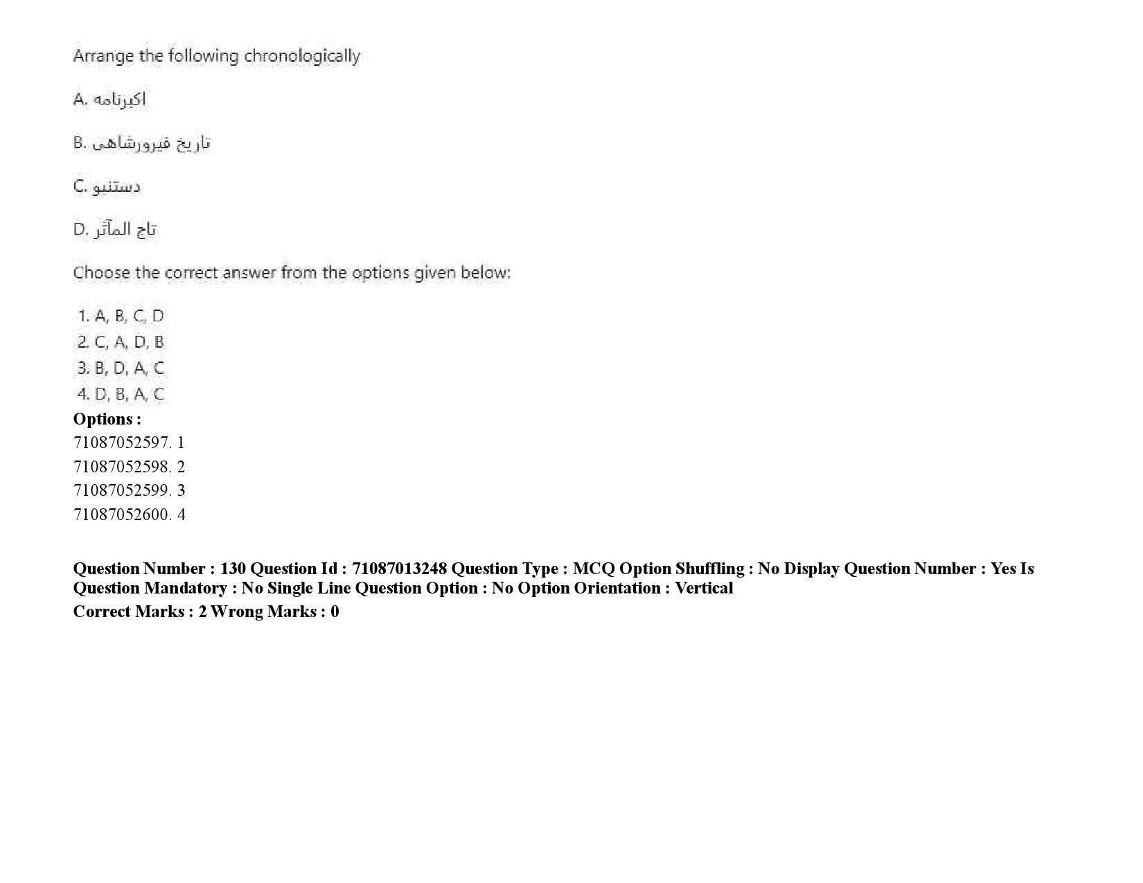 UGC NET Persian Question Paper September 2020 197