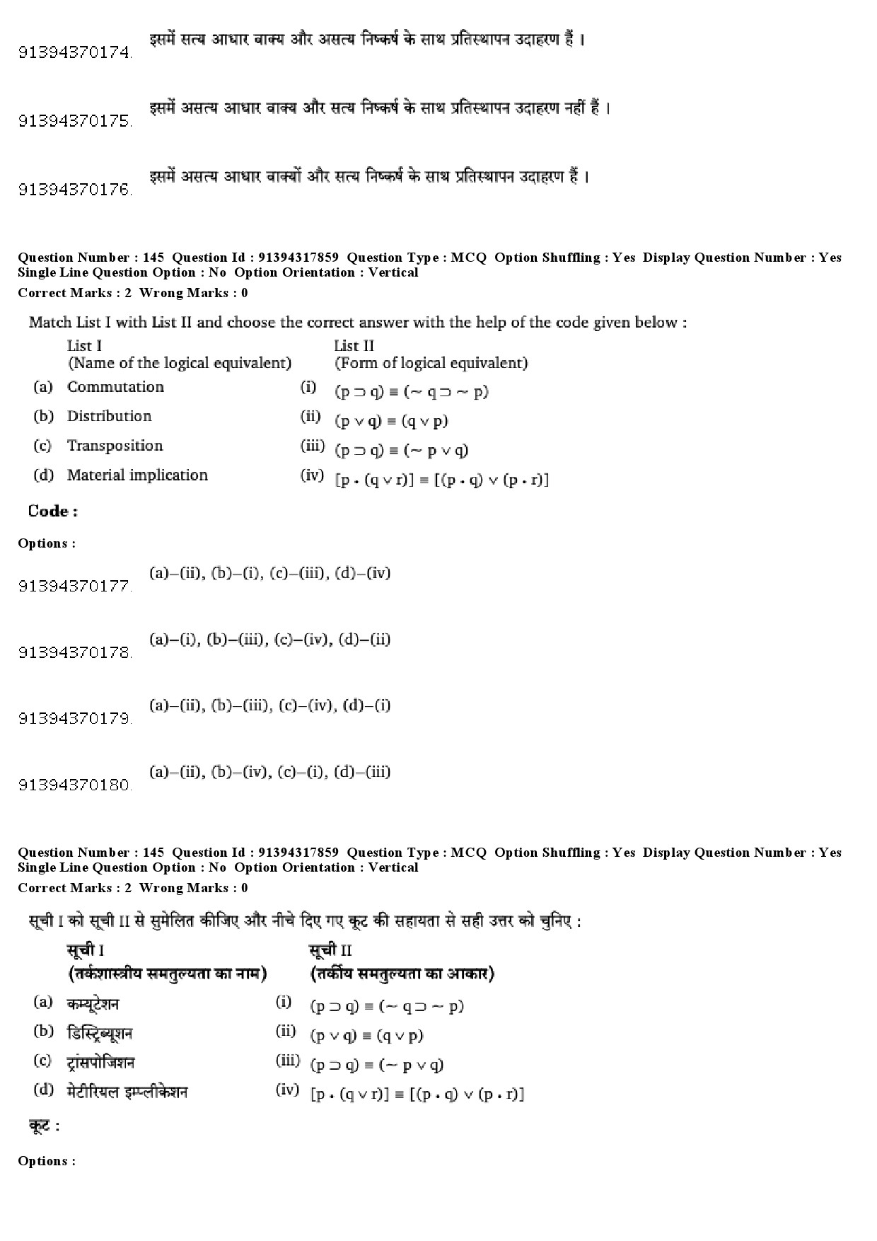 UGC NET Philosophy Question Paper December 2018 120