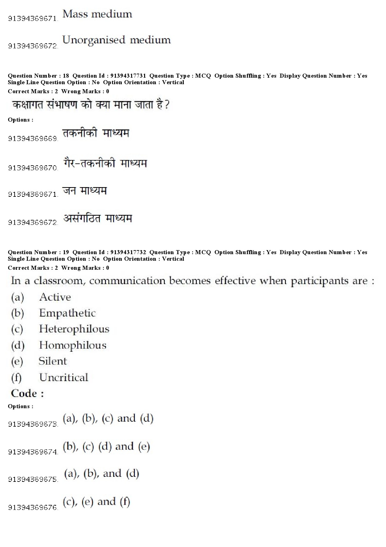 UGC NET Philosophy Question Paper December 2018 16