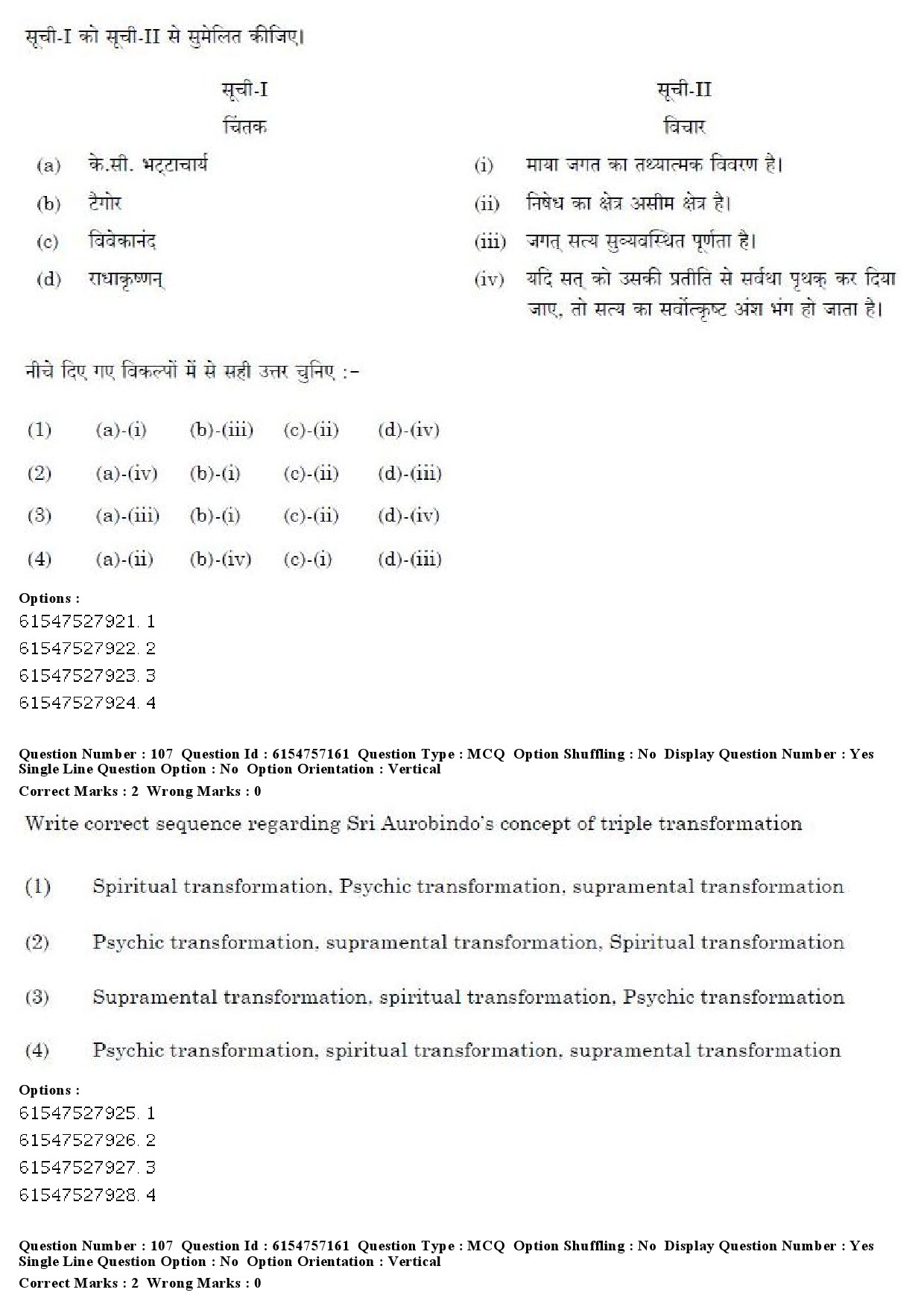 UGC NET Philosophy Question Paper December 2019 106